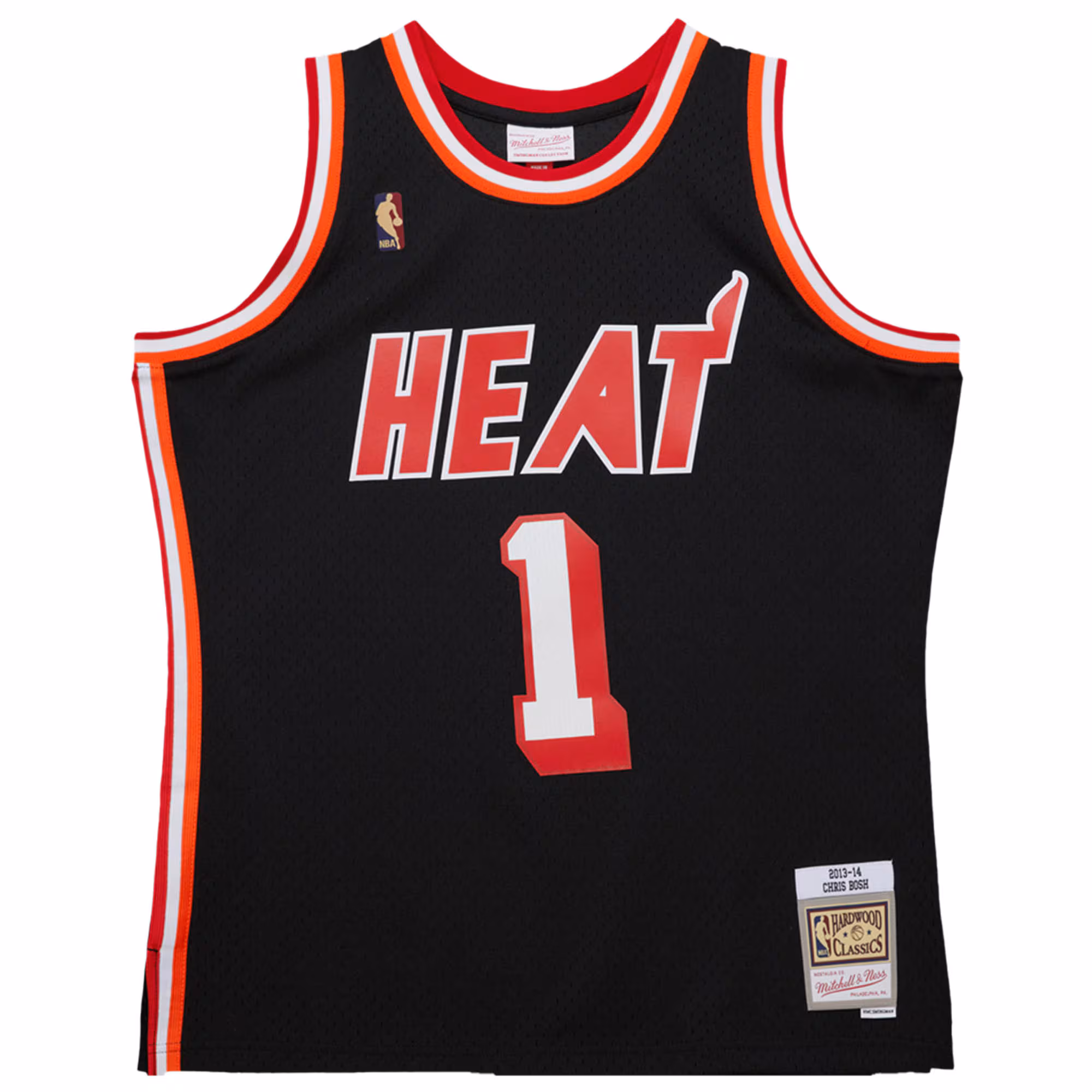 Chris Bosh Miami Heat Mitchell & Ness 2013/14 Hardwood Classics Swingman Jersey - Black