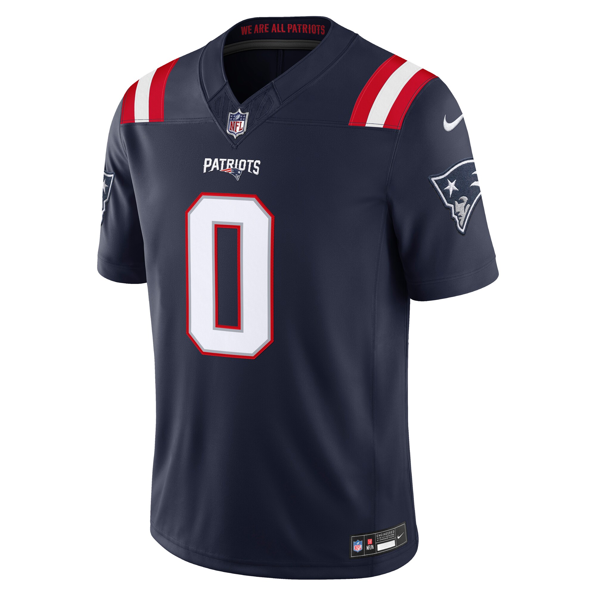 Christian Gonzalez New England Patriots Nike Vapor F.U.S.E. Stitched Limited Jersey - Navy