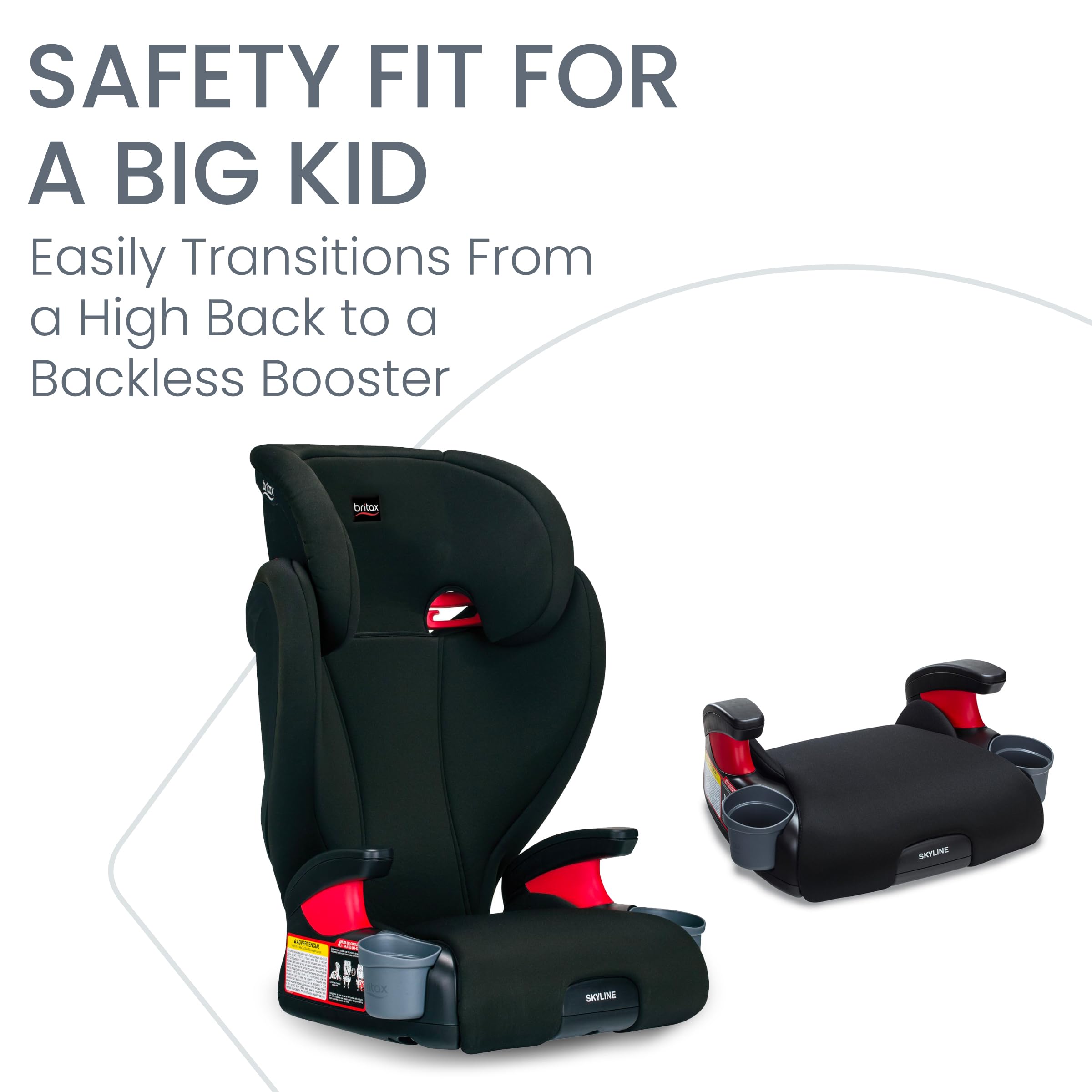 BRITAX Skyline Booster Car Seat - Highback and Backless
