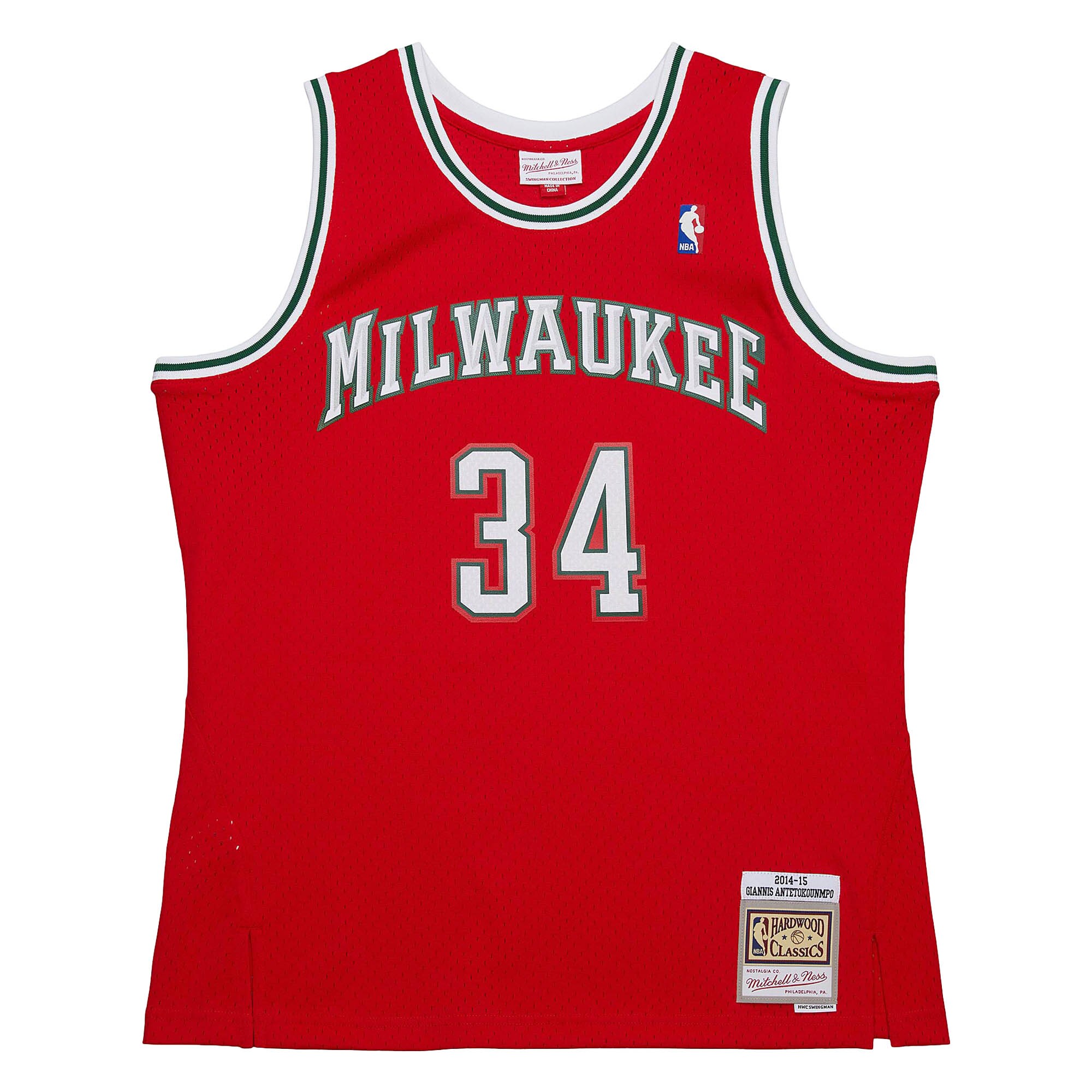 Giannis Antetokounmpo Milwaukee Bucks Mitchell & Ness 2014/15 Hardwood Classics Swingman Jersey - Red