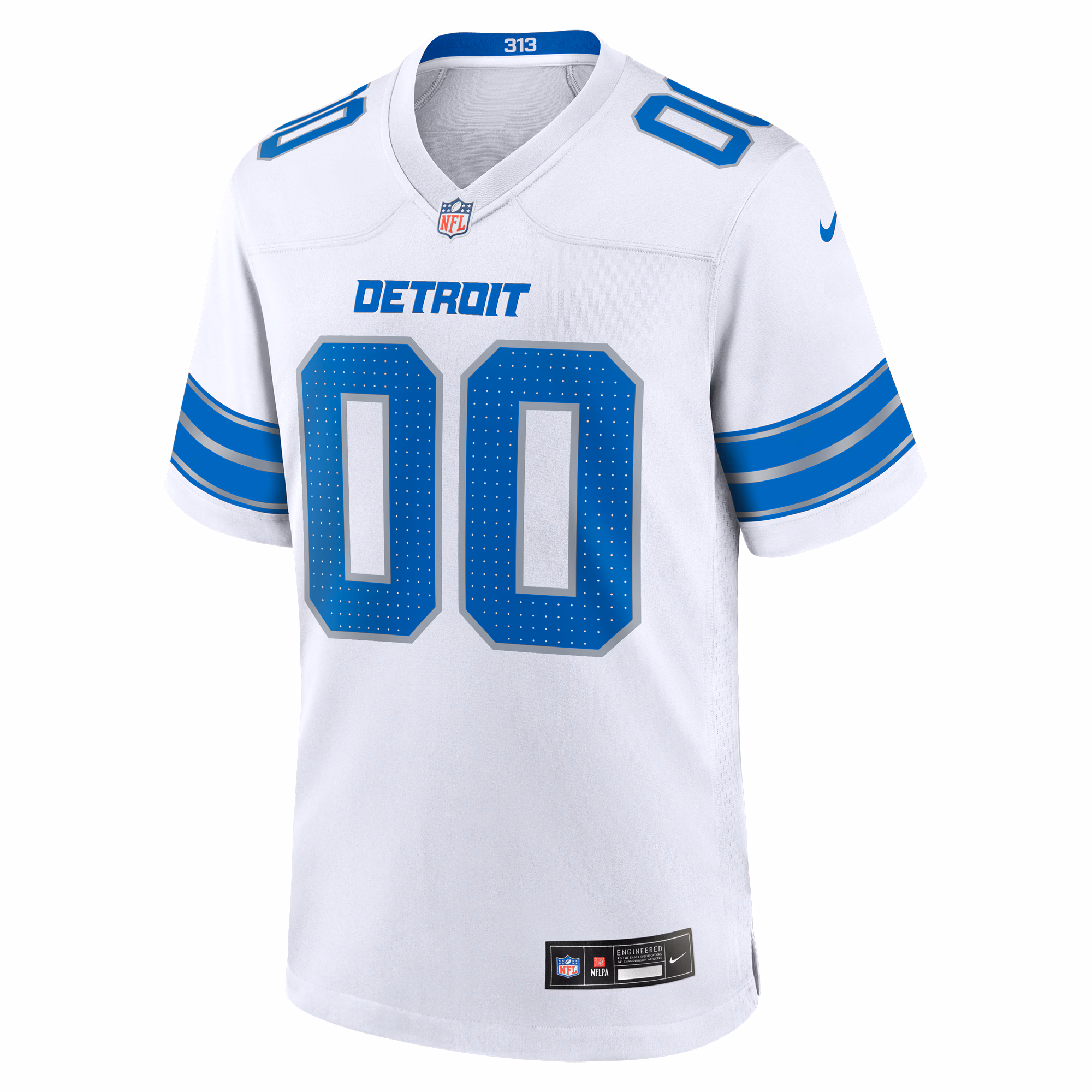 Detroit Lions Nike Custom Game Jersey - White