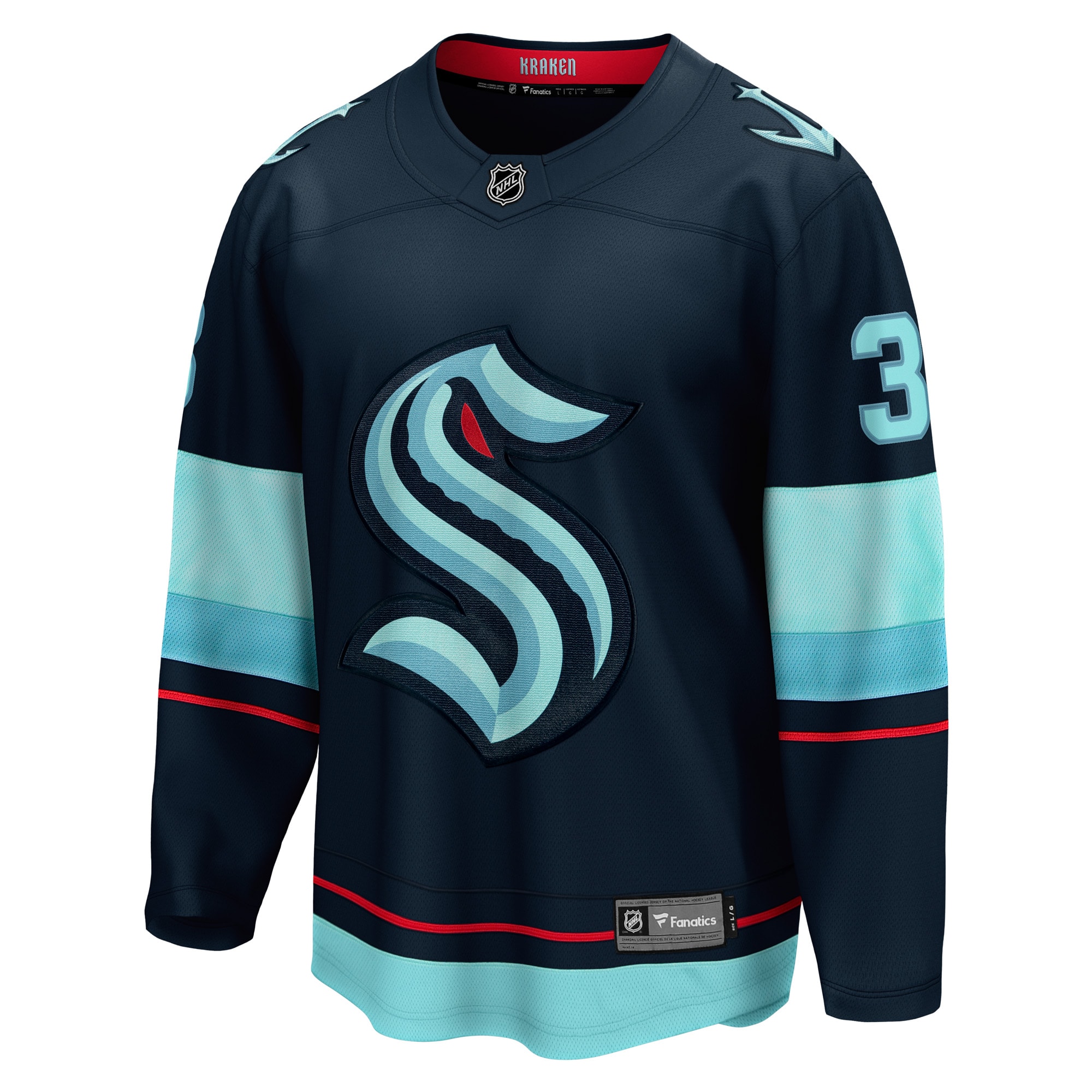 Will Borgen Seattle Kraken Fanatics Home Breakaway Player Jersey - Deep Sea Blue