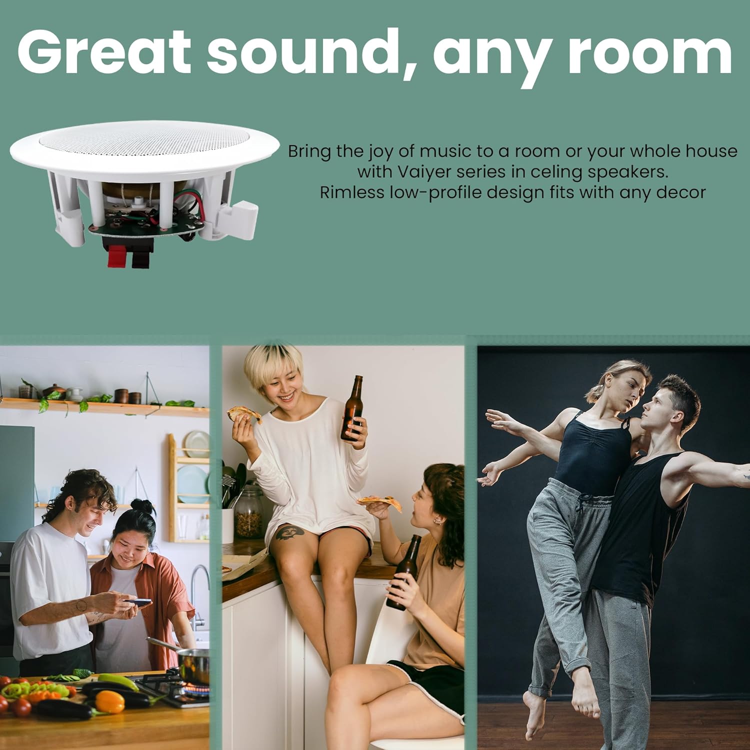 Technical Pro Home Theater System Kit with 1000 Watts 4-Chanel Bluetooth Receiver & 8 Qty 6.5