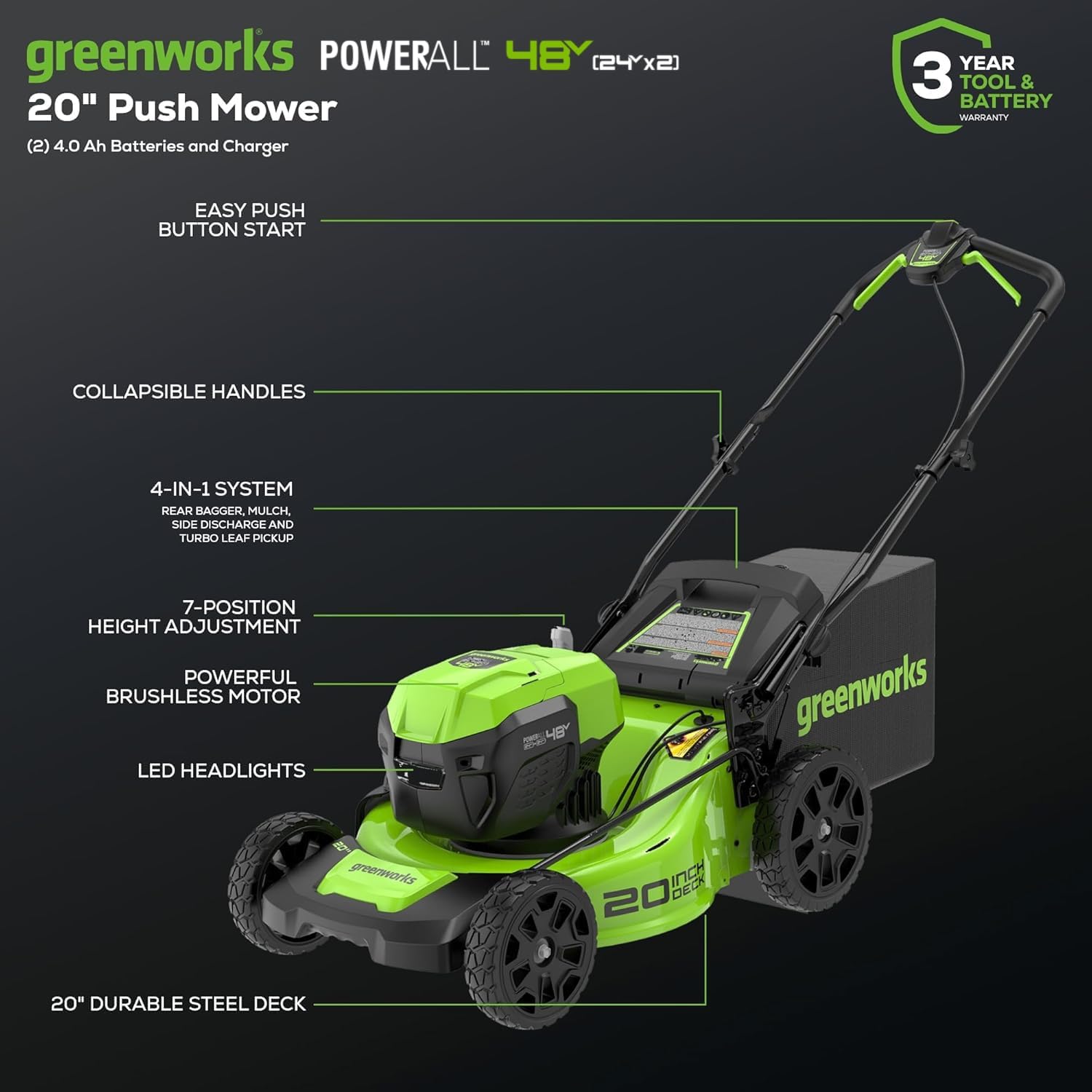 Greenworks 48V (24V x 2) 20