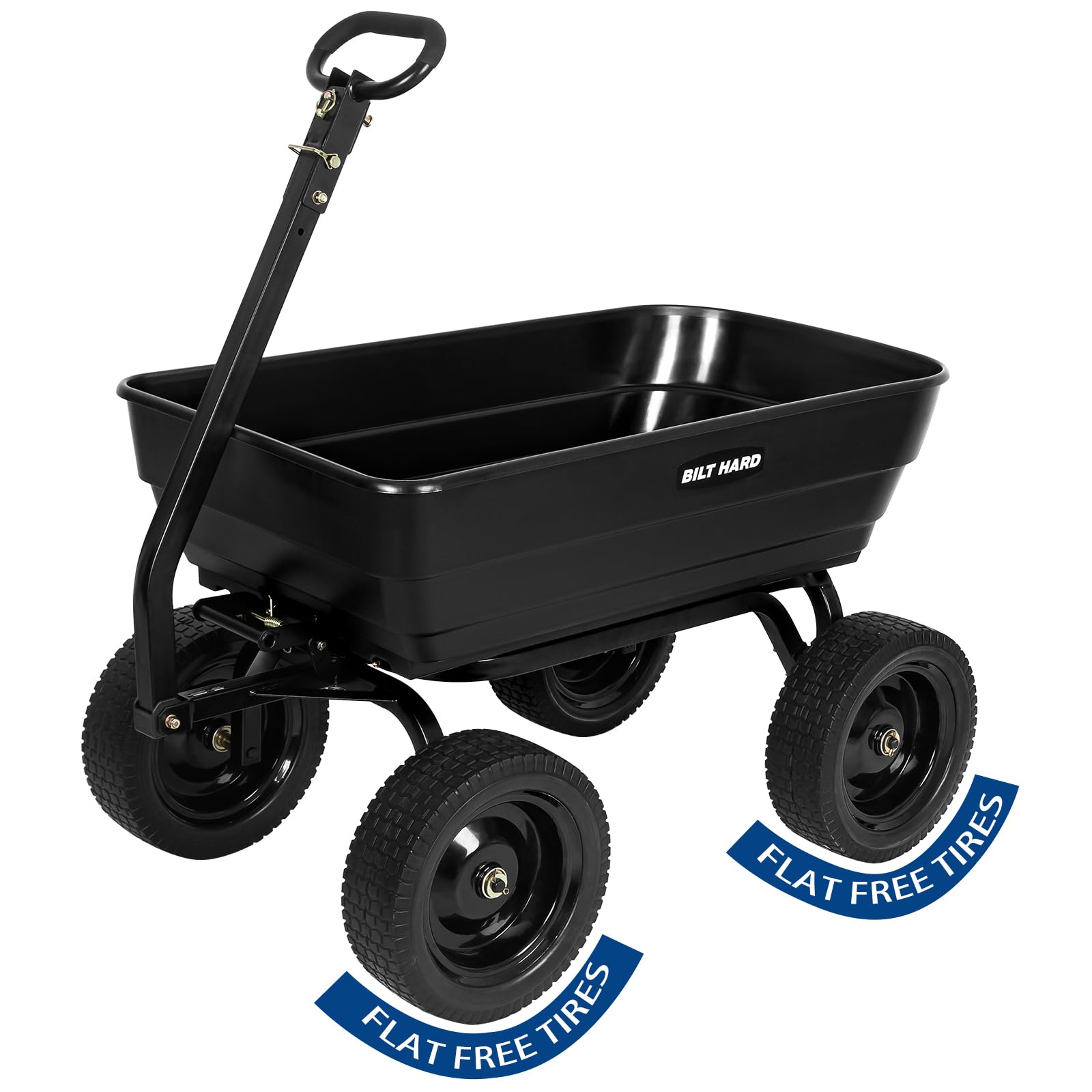 BILT HARD Poly Garden Dump Cart 1200lbs Heavy Duty 7 Cu Ft