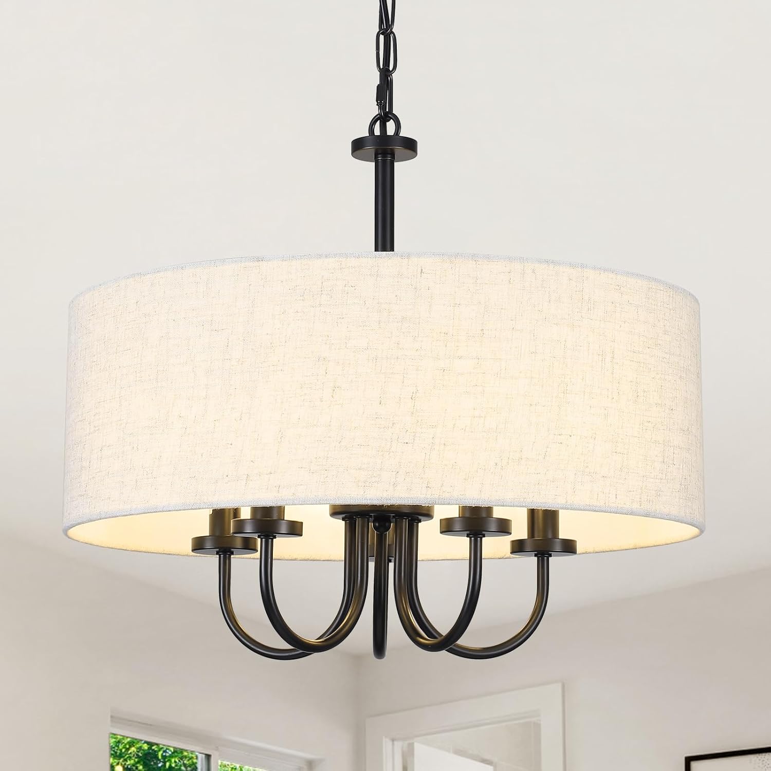 Drum Chandelier 5 Light 19