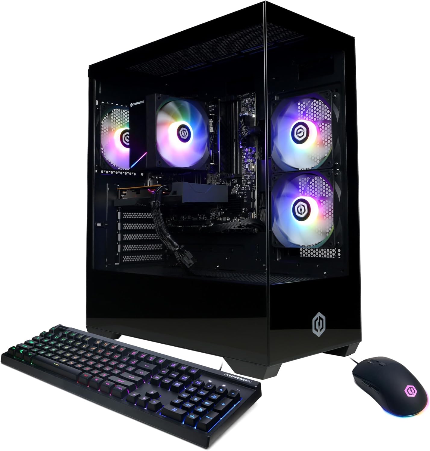 CyberPowerPC Gamer Master Gaming PC, AMD Ryzen 5 5500 3.6GHz, Radeon RX 6500 XT 4GB, 8GB DDR4, 500GB PCIe 4.0 SSD, WiFi Ready & Windows 11 Home (GMA3100A3)