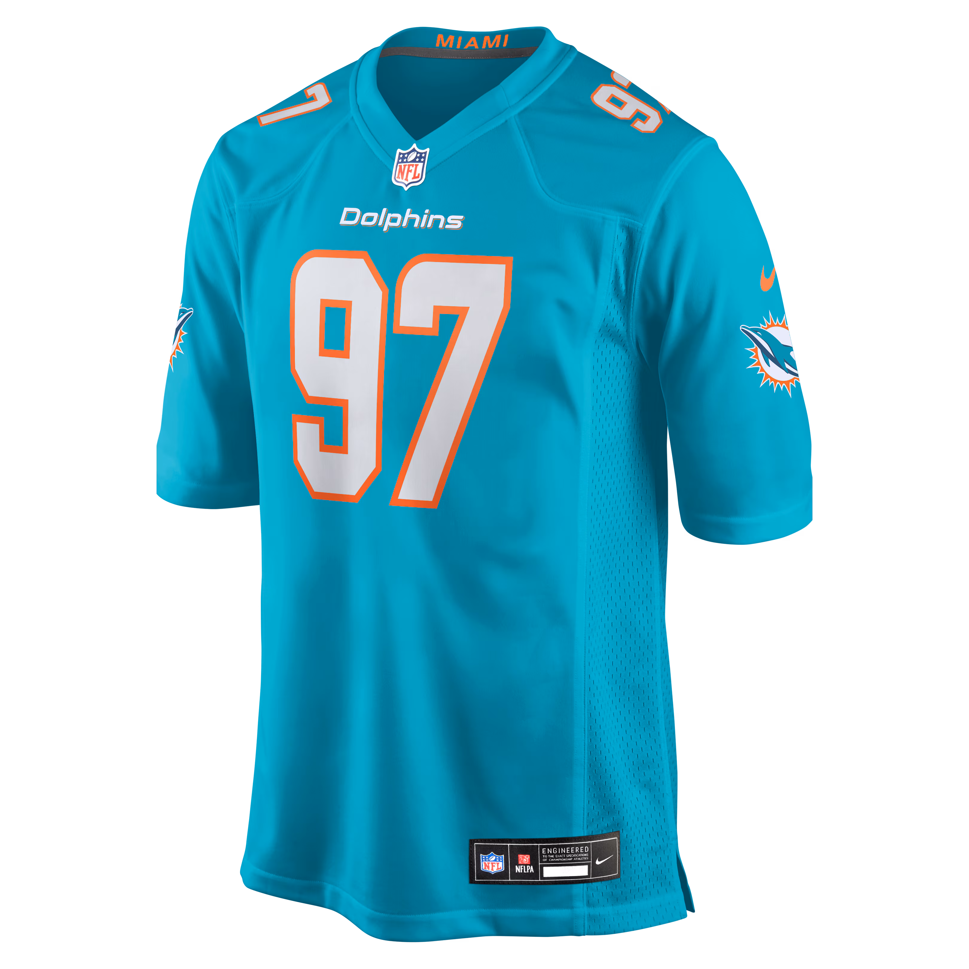 Rashard Lawrence Miami Dolphins Nike Team Game Jersey -  Aqua