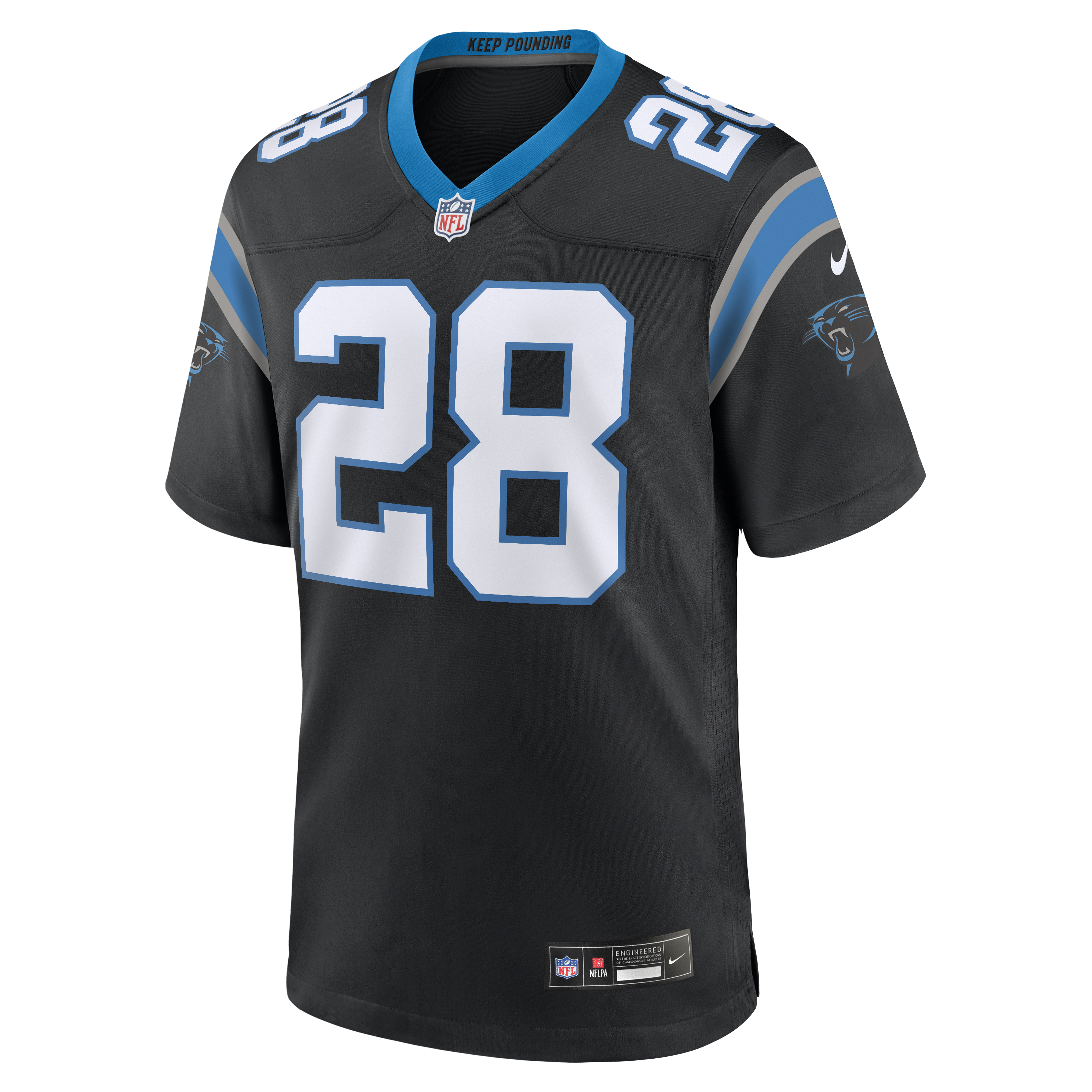 AJ Dillon Carolina Panthers Nike Team Game Jersey -  Black