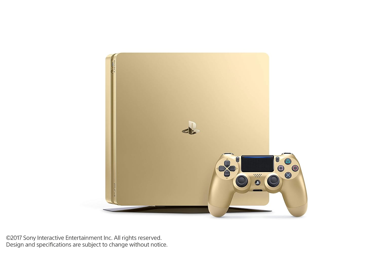 PlayStation 4 Slim 1TB Gold Console Discontinued video game (Renewed)