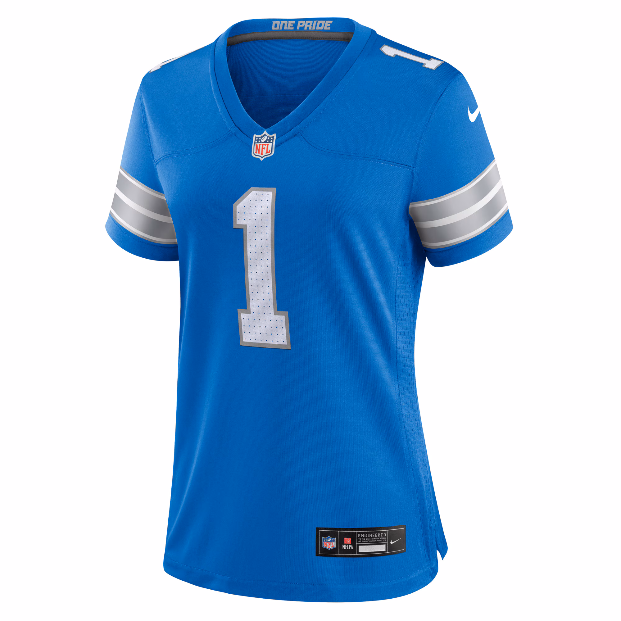 Number 1 Bride Detroit Lions Nike Women's Game Jersey - Blue