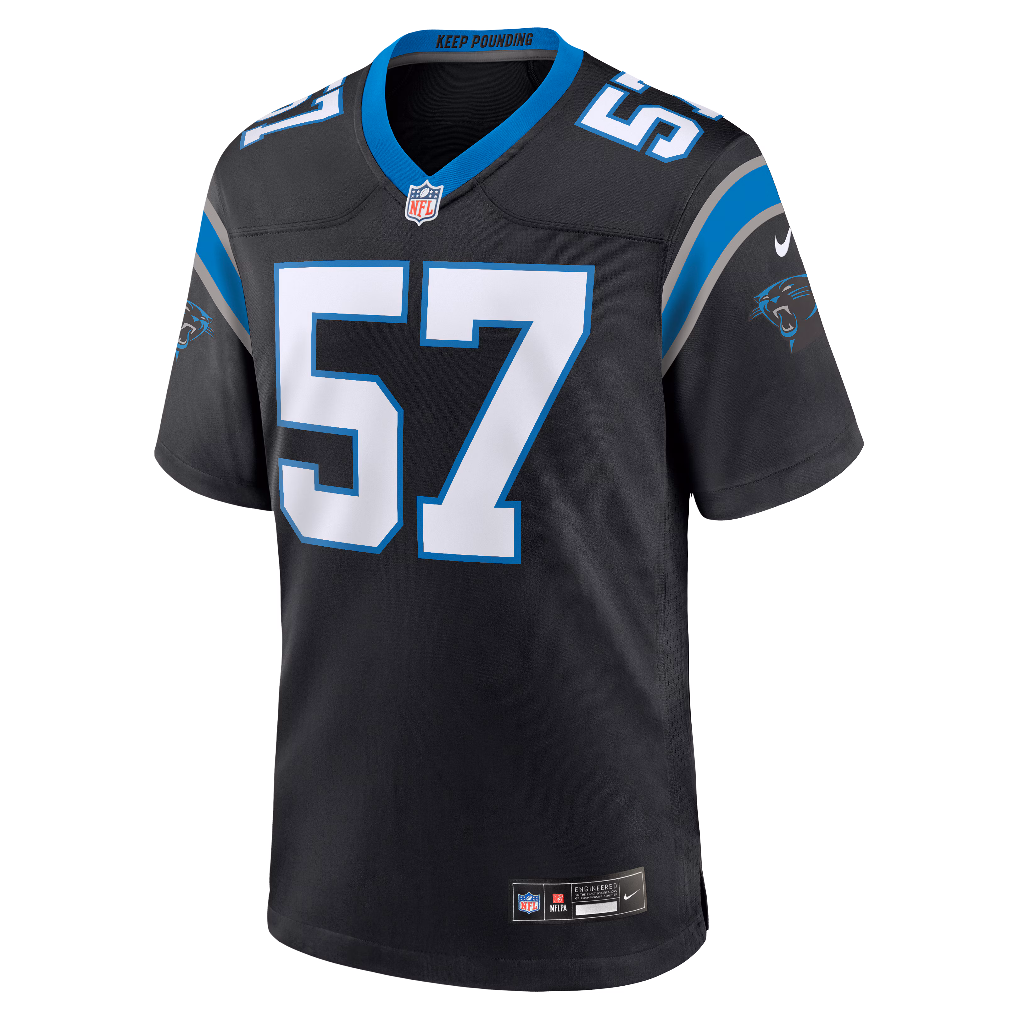 Monroe Freeling Carolina Panthers Nike 2026 NFL Draft First Round Pick No. 19 Team Game Jersey - Black