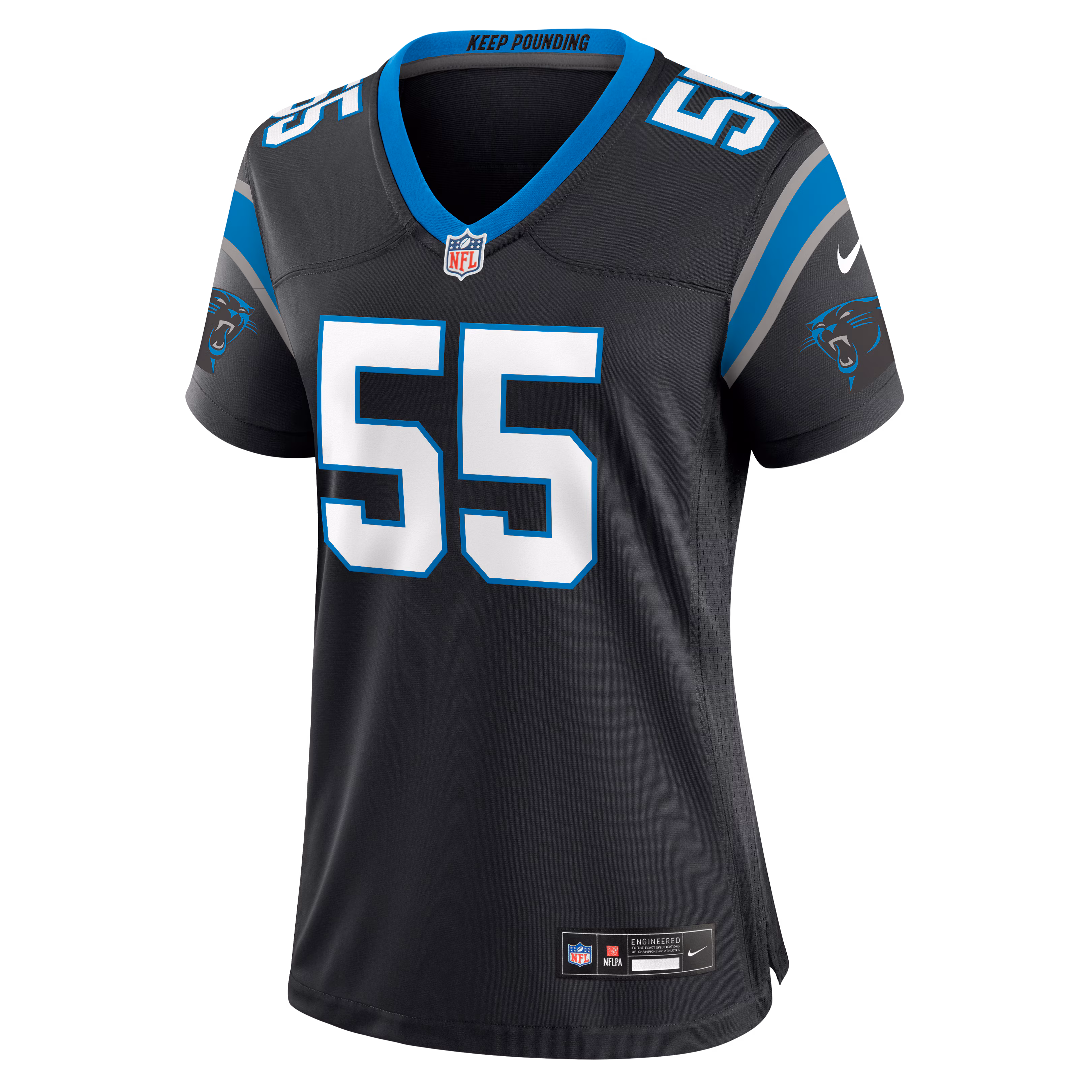 Maema Njongmeta Carolina Panthers Nike Women's Team Game Jersey -  Black