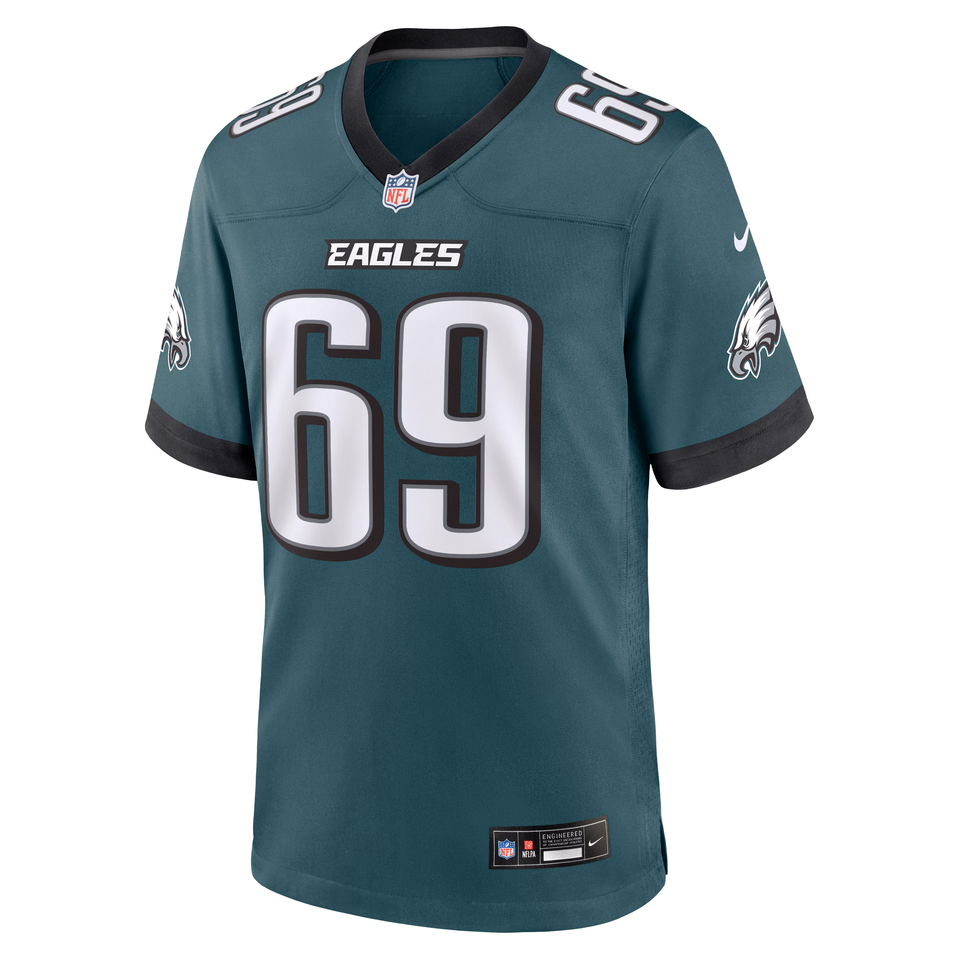 Landon Dickerson Philadelphia Eagles Nike Team Game Jersey -  Midnight Green
