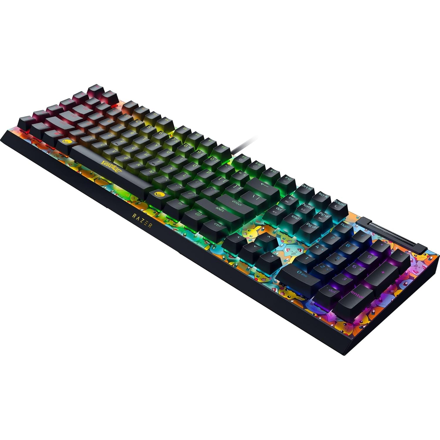 Razer BlackWidow V4 X Mechanical Gaming Keyboard: Green Switches Tactile & Clicky - 6 Macro Keys - Chroma RGB - Doubleshot ABS Keycaps - Sound Dampening & Stabilizers - Pokémon Edition