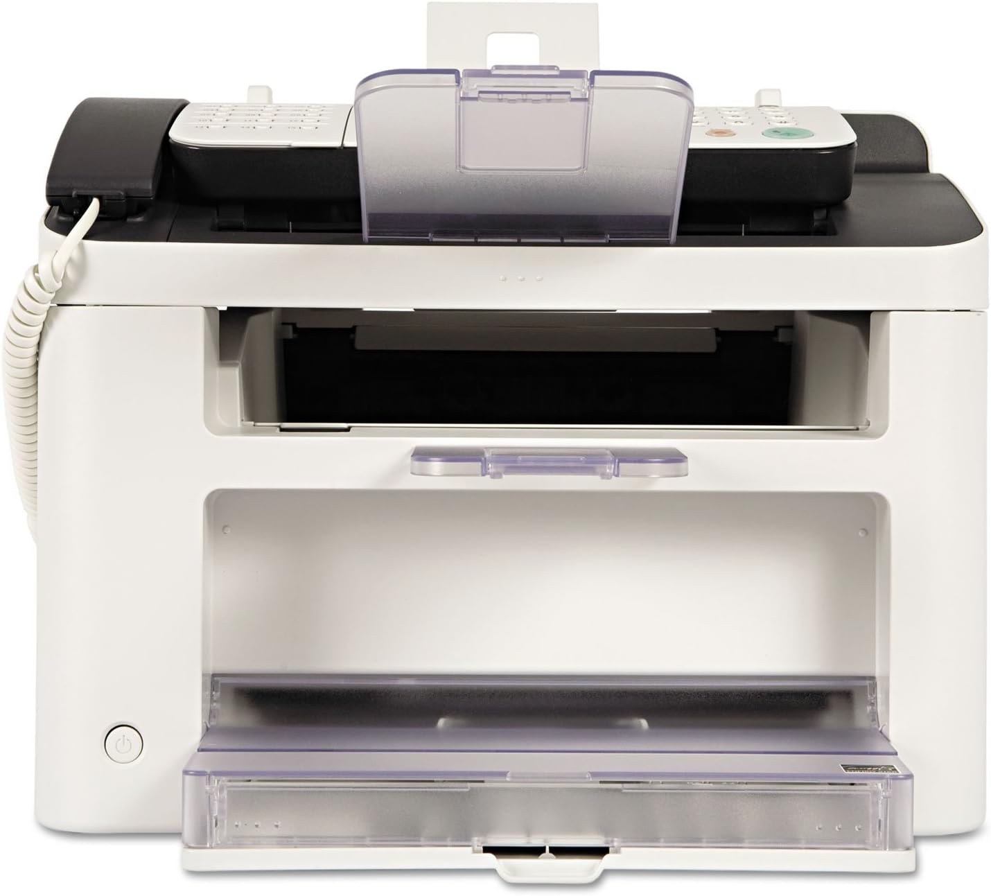 Canon FAXPHONE L100 - Monochrome Laser Fax with Copier, 30 Sheet Auto Document Feeder, 1 Year Limited Warranty, 19 PPM, White