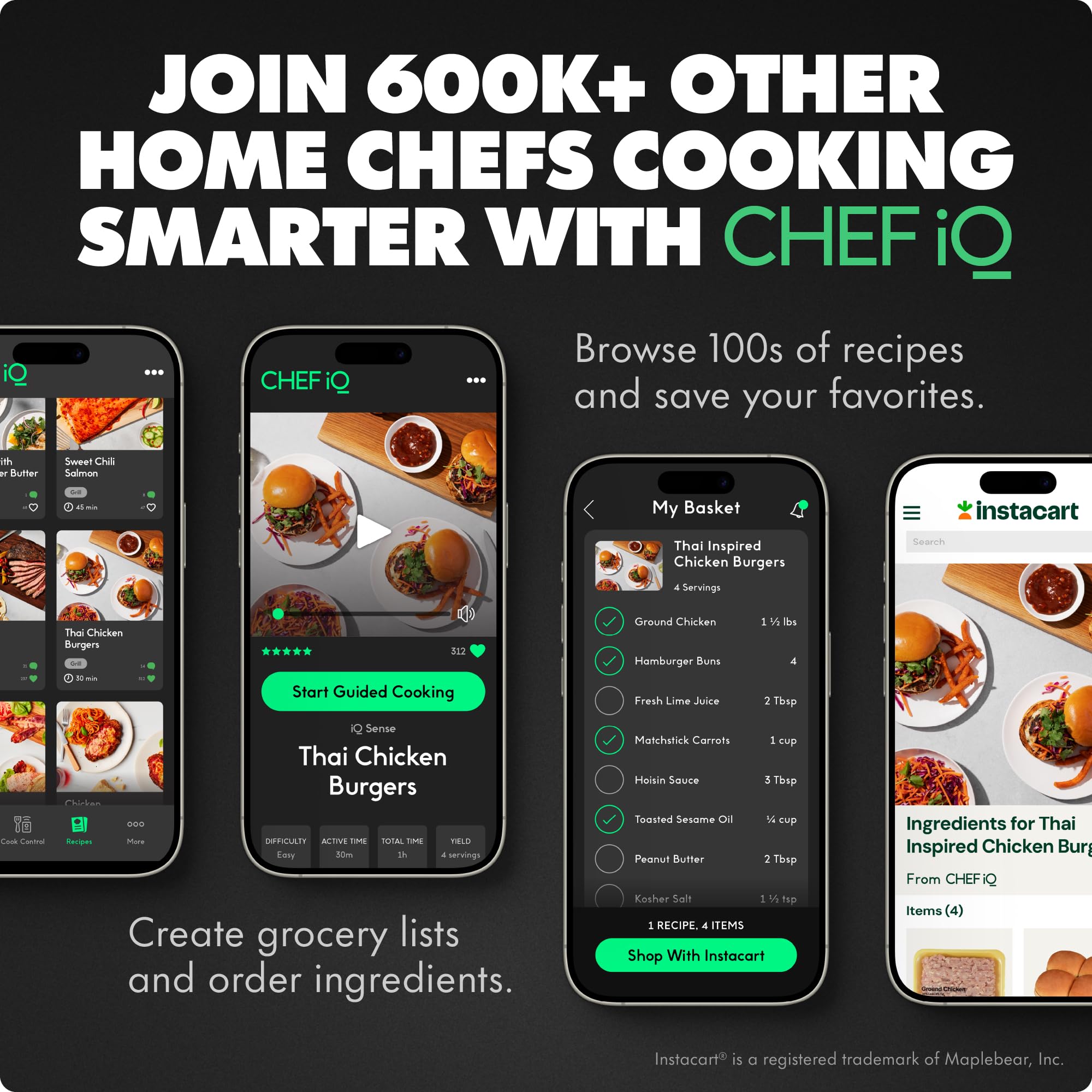 CHEF IQ Sense Smart Wireless Meat Thermometer with 4 Probes