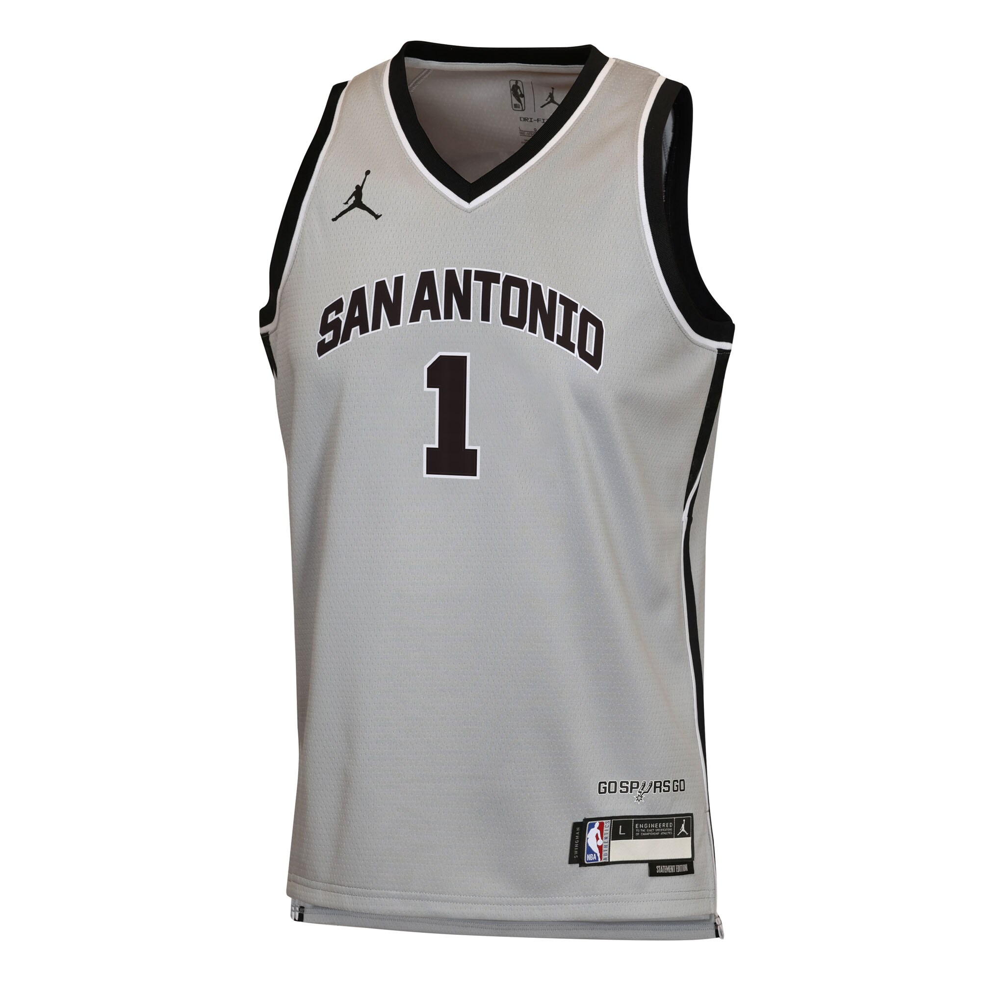 Victor Wembanyama San Antonio Spurs Jordan Brand Youth  Swingman Jersey - Statement Edition - Silver