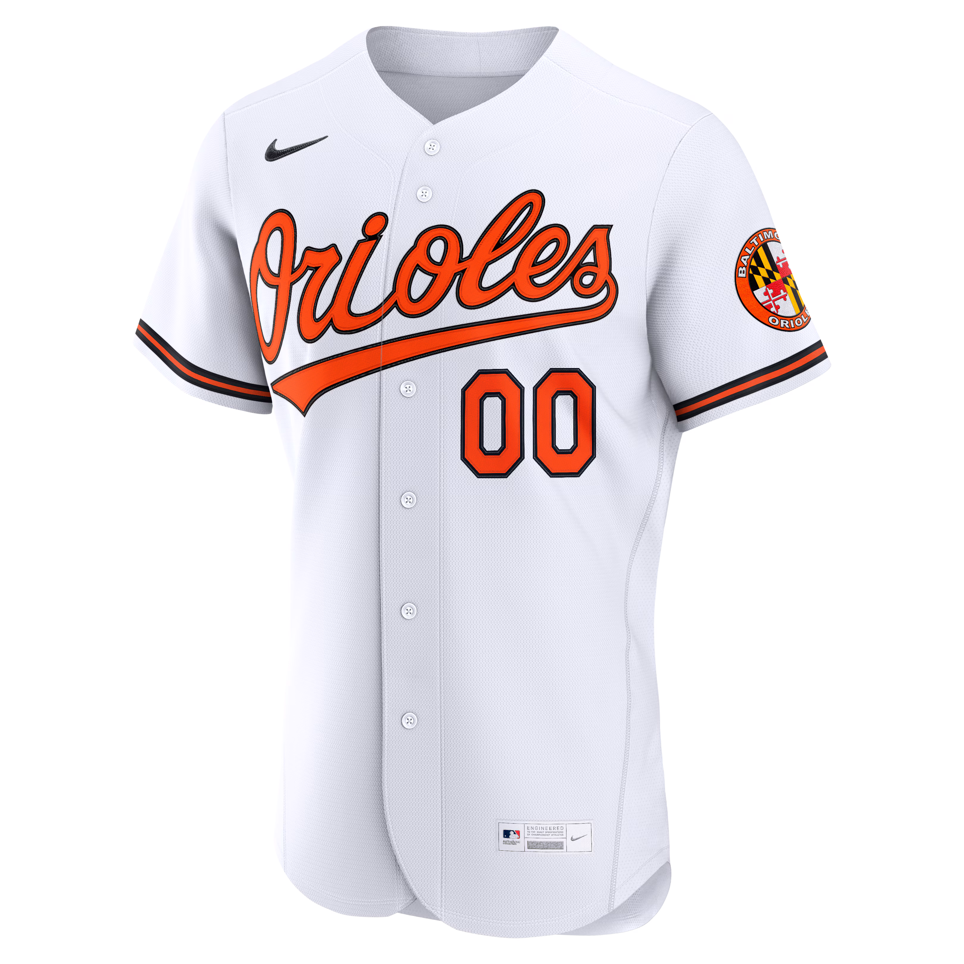 Baltimore Orioles Nike Home Authentic Custom Jersey - White