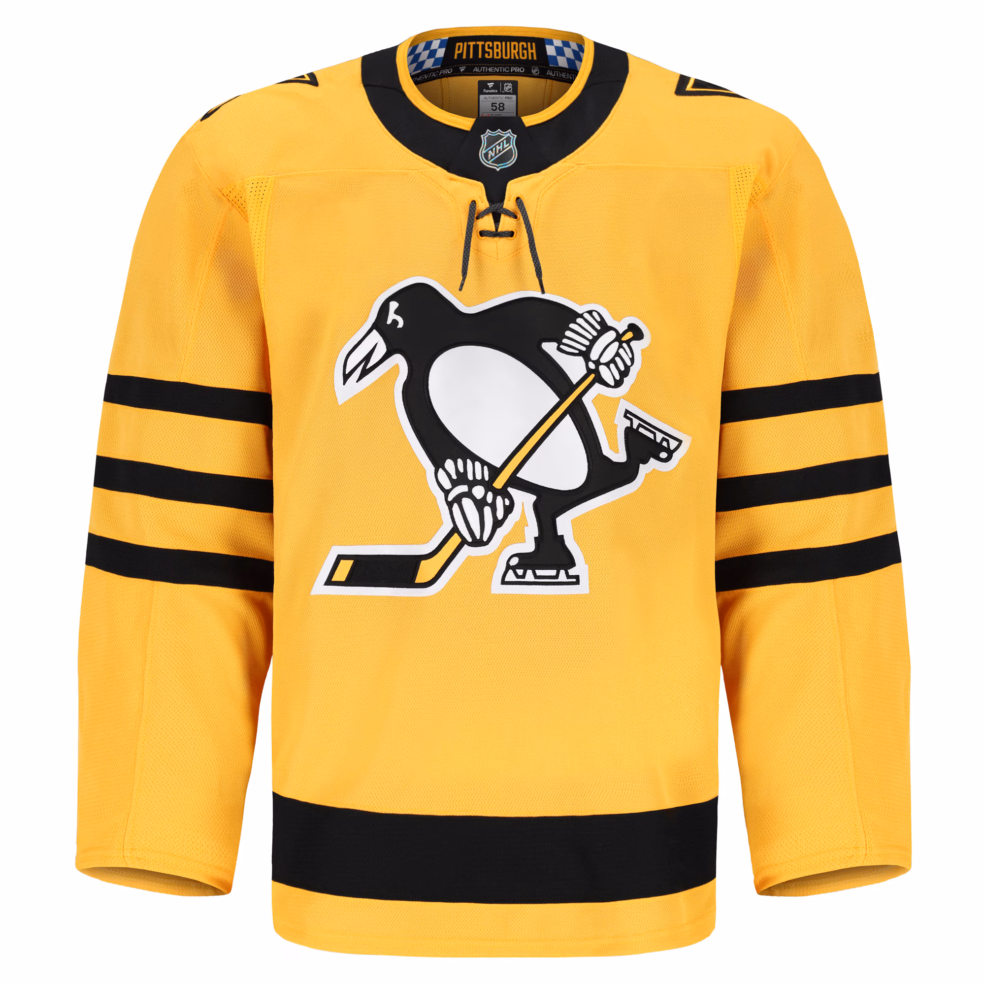 Pittsburgh Penguins Fanatics Alternate Authentic Pro Jersey - Gold