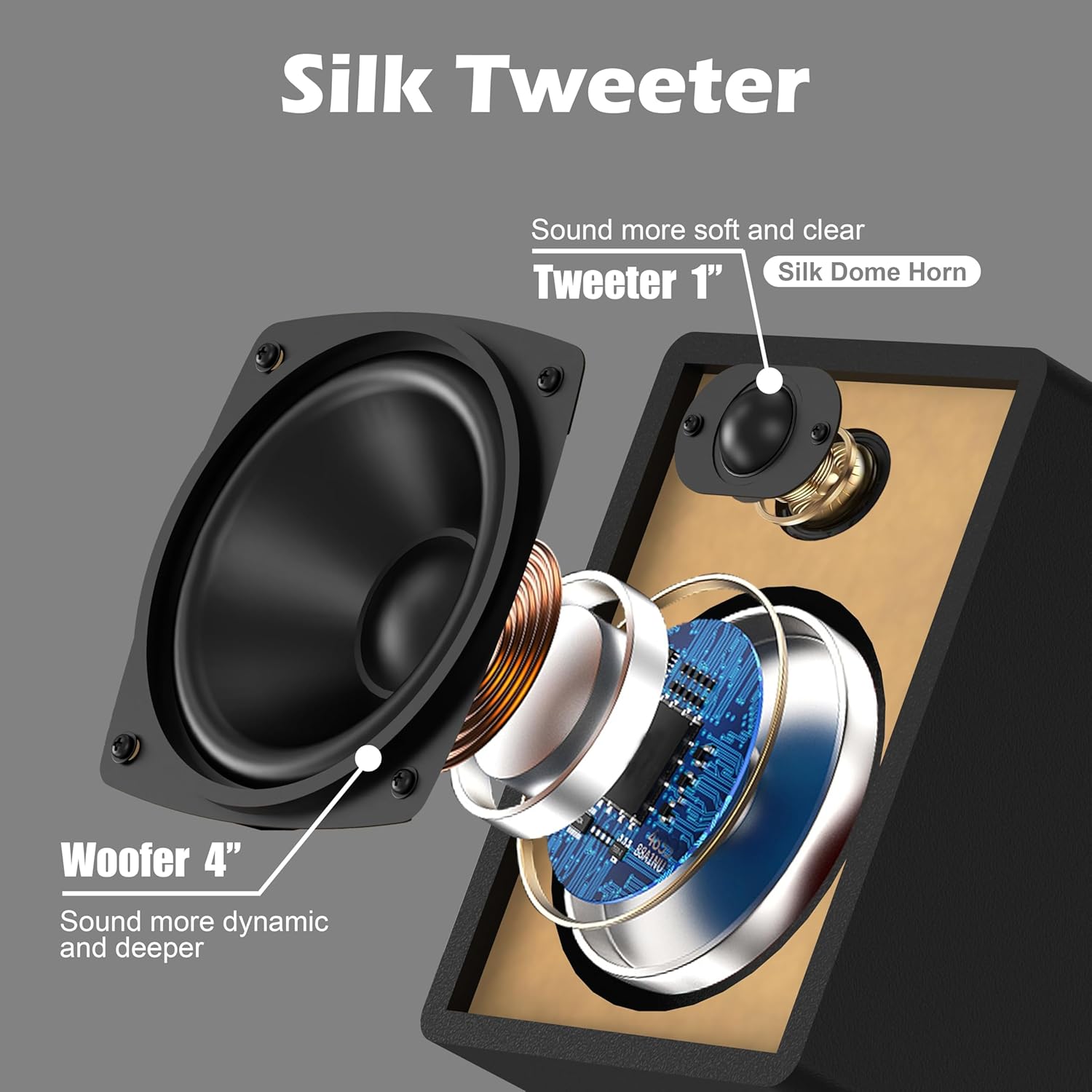 Home Stereo System with CD Player, FM Radio, Bluetooth, AUX in, USB in, Earphone Jack, Remote Control Included, 30W HiFi Shelf Stereo System