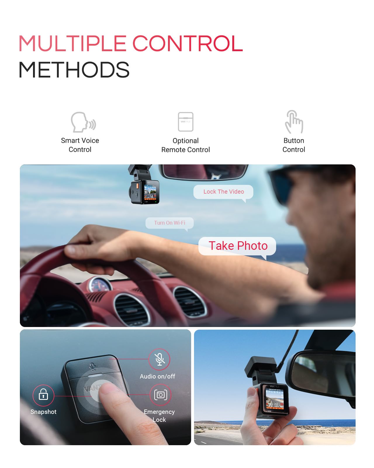 VANTRUE E1 Pro 4K Mini Dash Cam with GPS & Night Vision