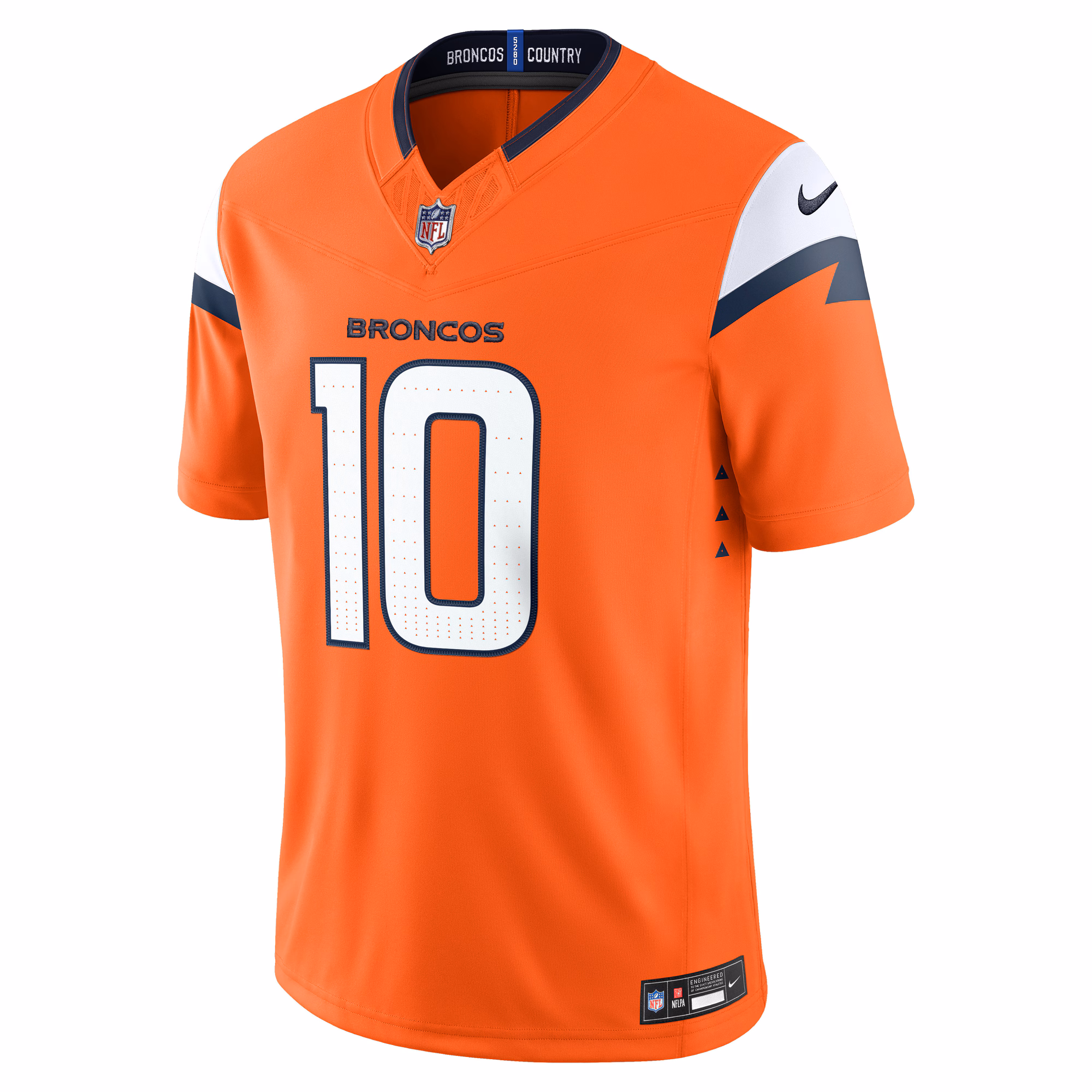 Bo Nix Denver Broncos Nike Vapor F.U.S.E. Stitched Limited Jersey - Orange
