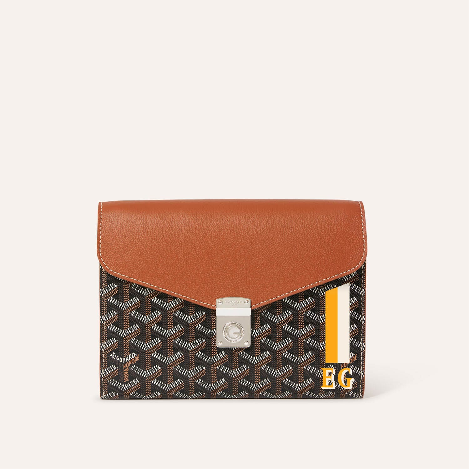Chypre Wallet-Pouch Stripes and Initials