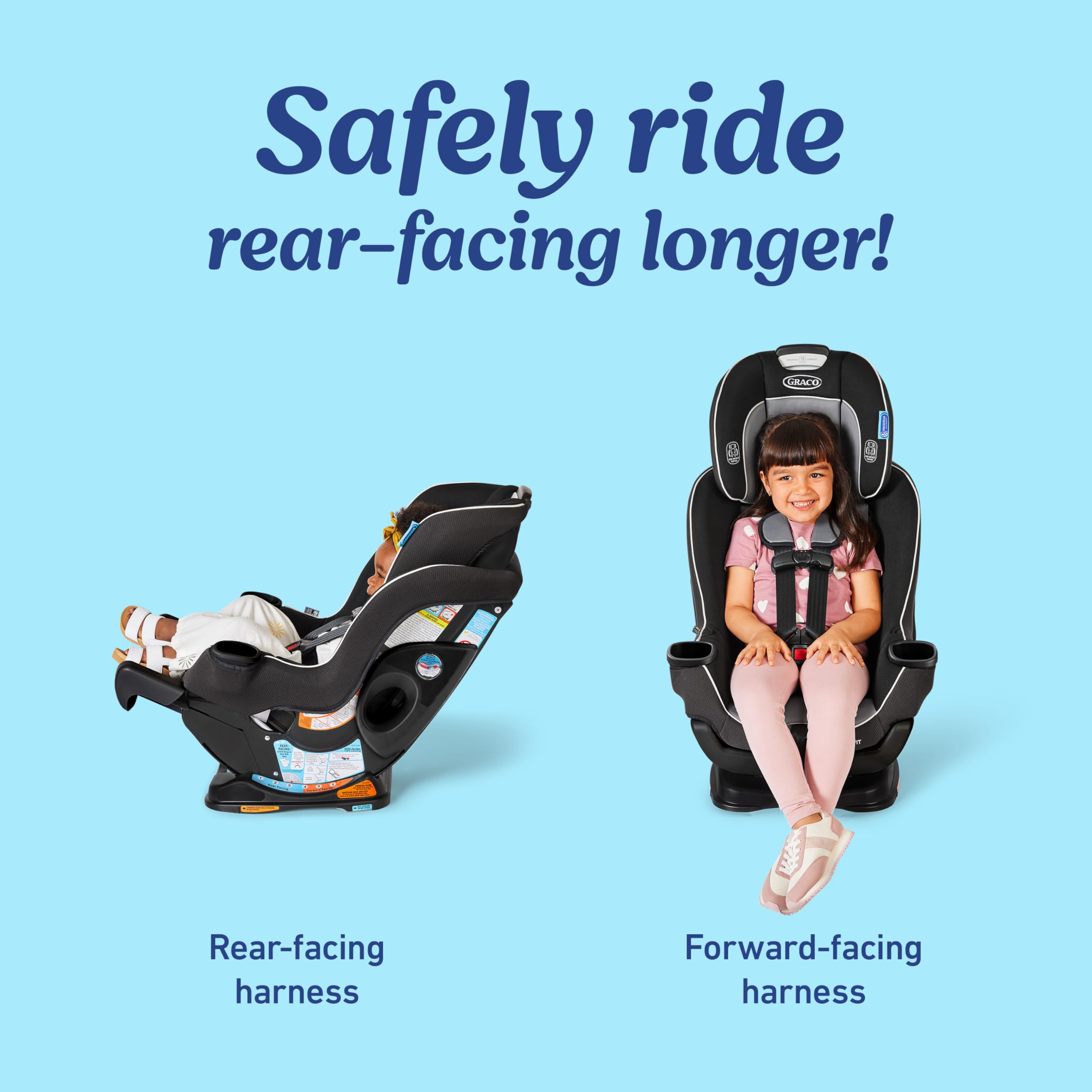 GRACO Extend2Fit Convertible Baby Car Seat - Gotham Model