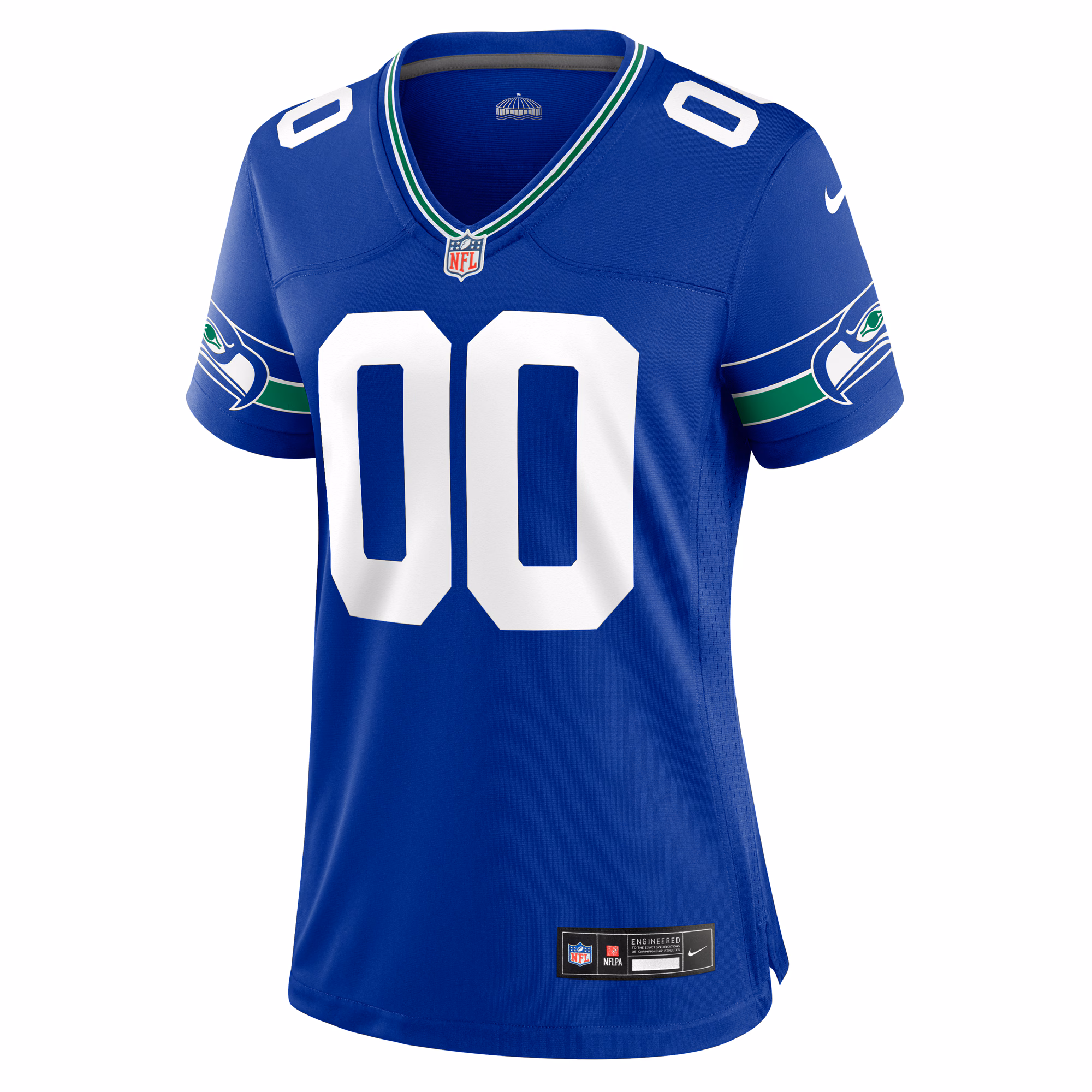 Seattle Seahawks Nike Women's Throwback Custom Jersey - Royal