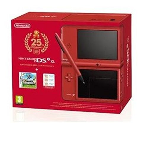 Nintendo DSi XL 25th Anniversary Edition Mario Bros. Red Handheld System(Renewed)