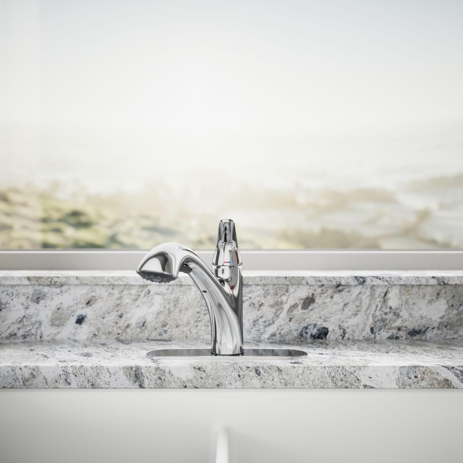 KOHLER 30612-CP Jolt Pull-Out Kitchen Sink Faucet, Two-Function Sprayhead, Touch Control, 1.5 GPM, Sleek Design, Polished Chrome