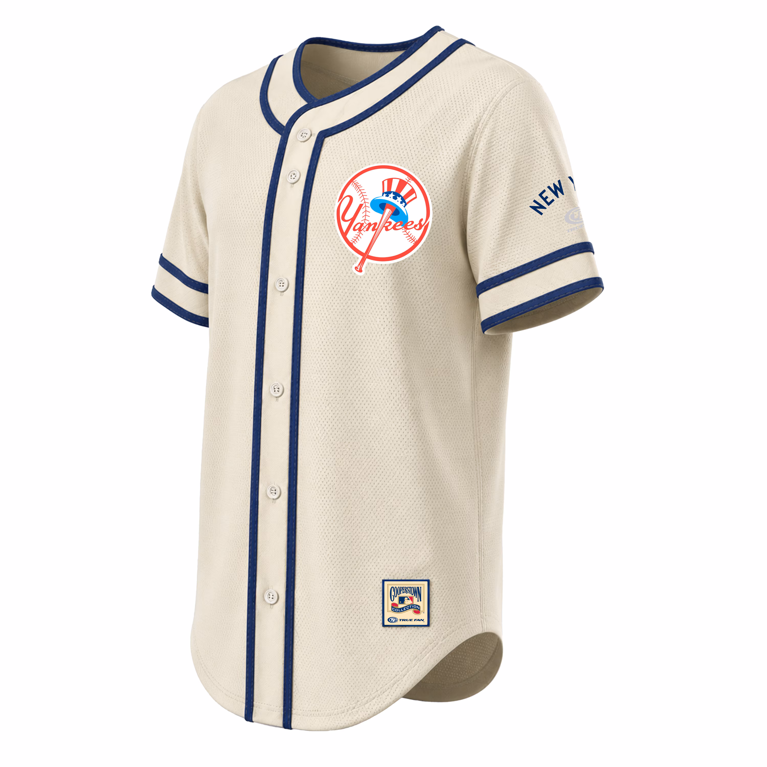 New York Yankees Stitches Throwback Fashion Jersey - Natural