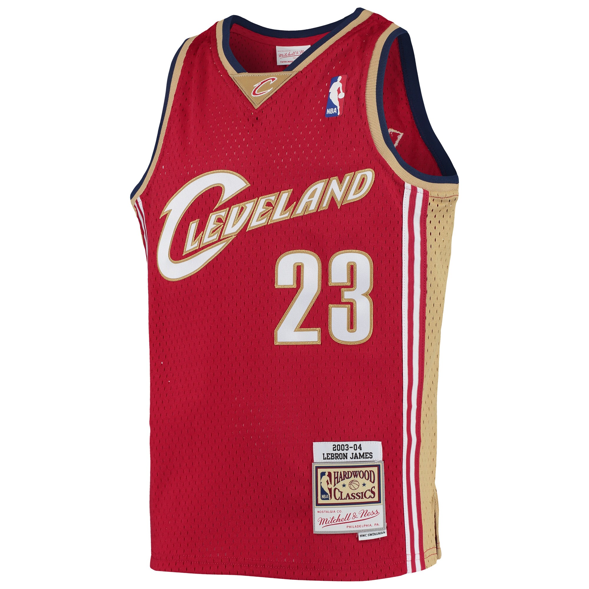 LeBron James Cleveland Cavaliers Mitchell & Ness Youth 2003-04 Hardwood Classics Swingman Jersey - Wine