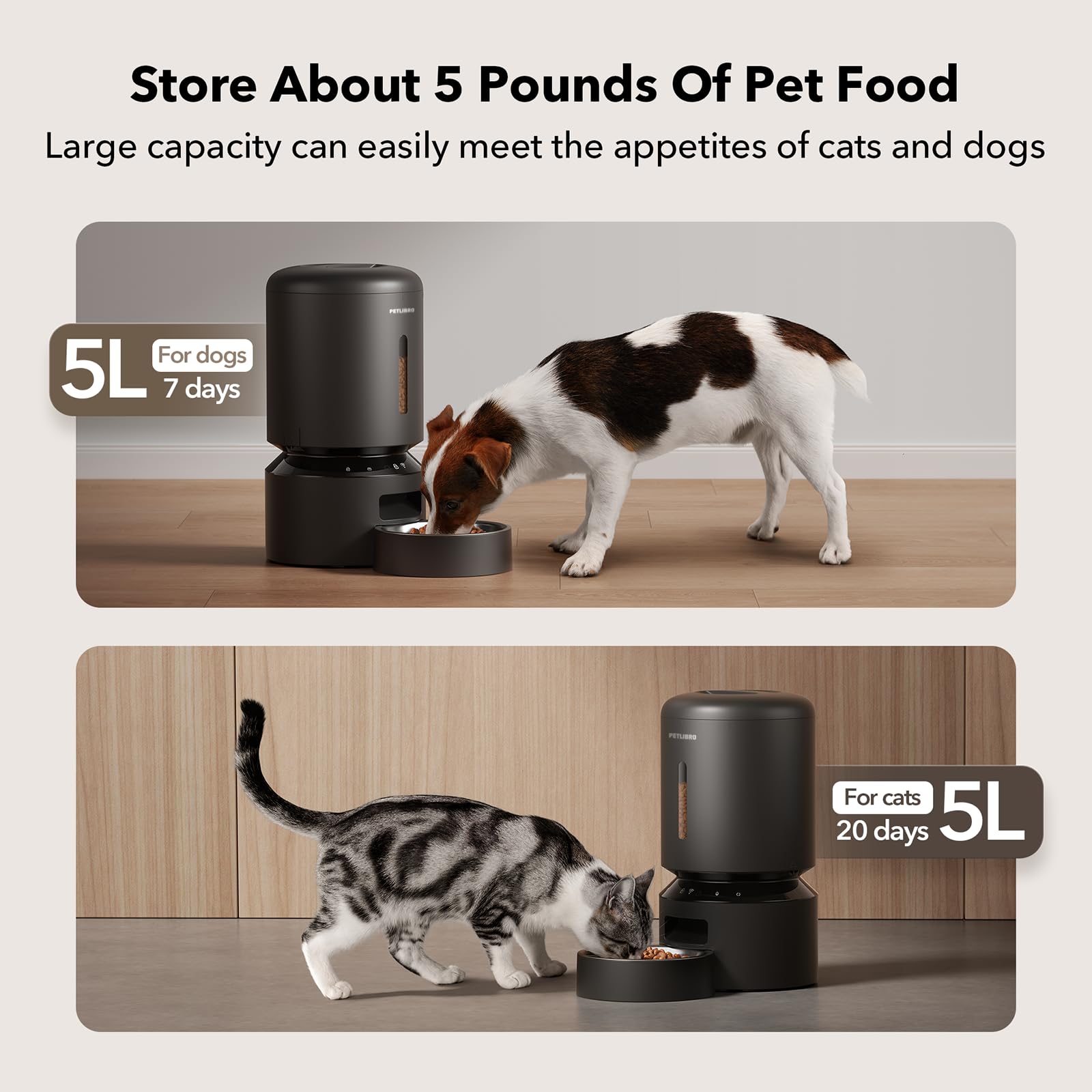 PETLIBRO Automatic Cat Feeder with 5G WiFi and Timer