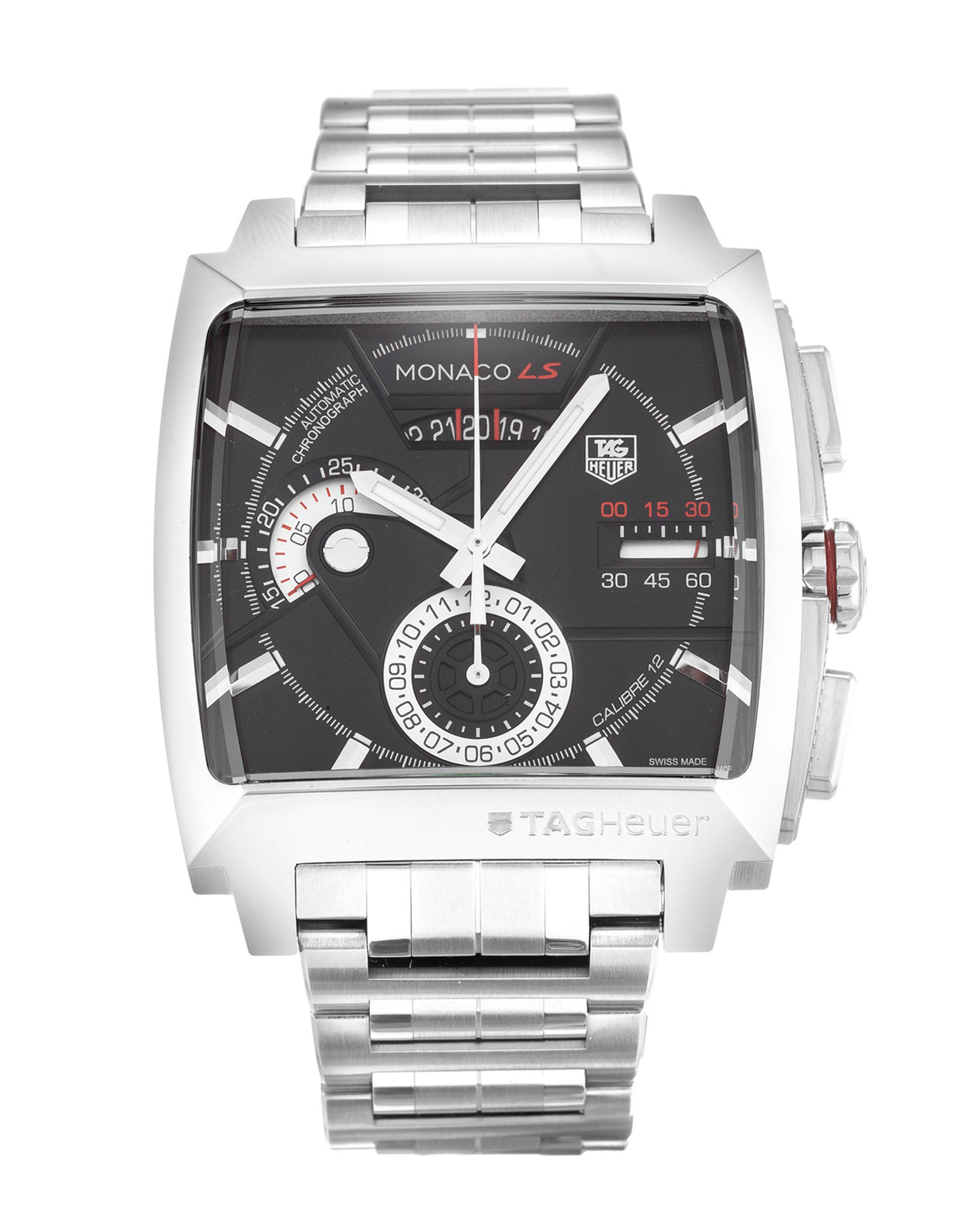 Monaco Black Dial White Case CAL2110.BA0781-40.5 MM