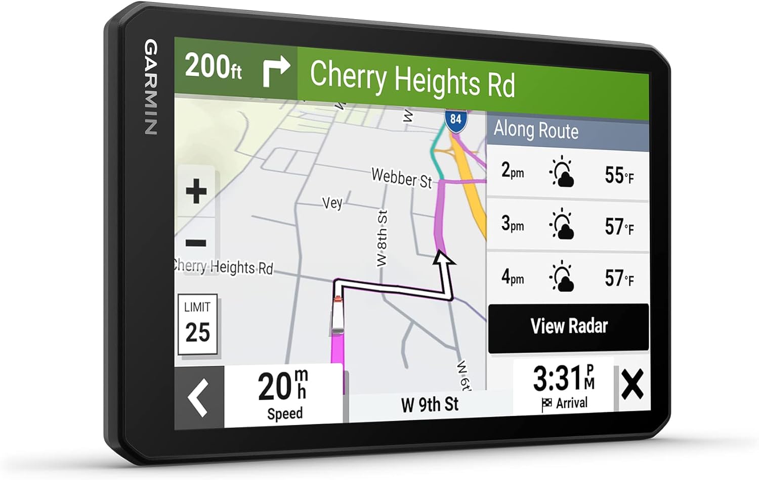 Garmin dezl OTR710, Large, Easy-to-Read 7 inch GPS Truck Navigator, Custom Routing, High-Resolution Birdseye Satellite Imagery, Directory of Trucking & Trailer Services (Renewed)