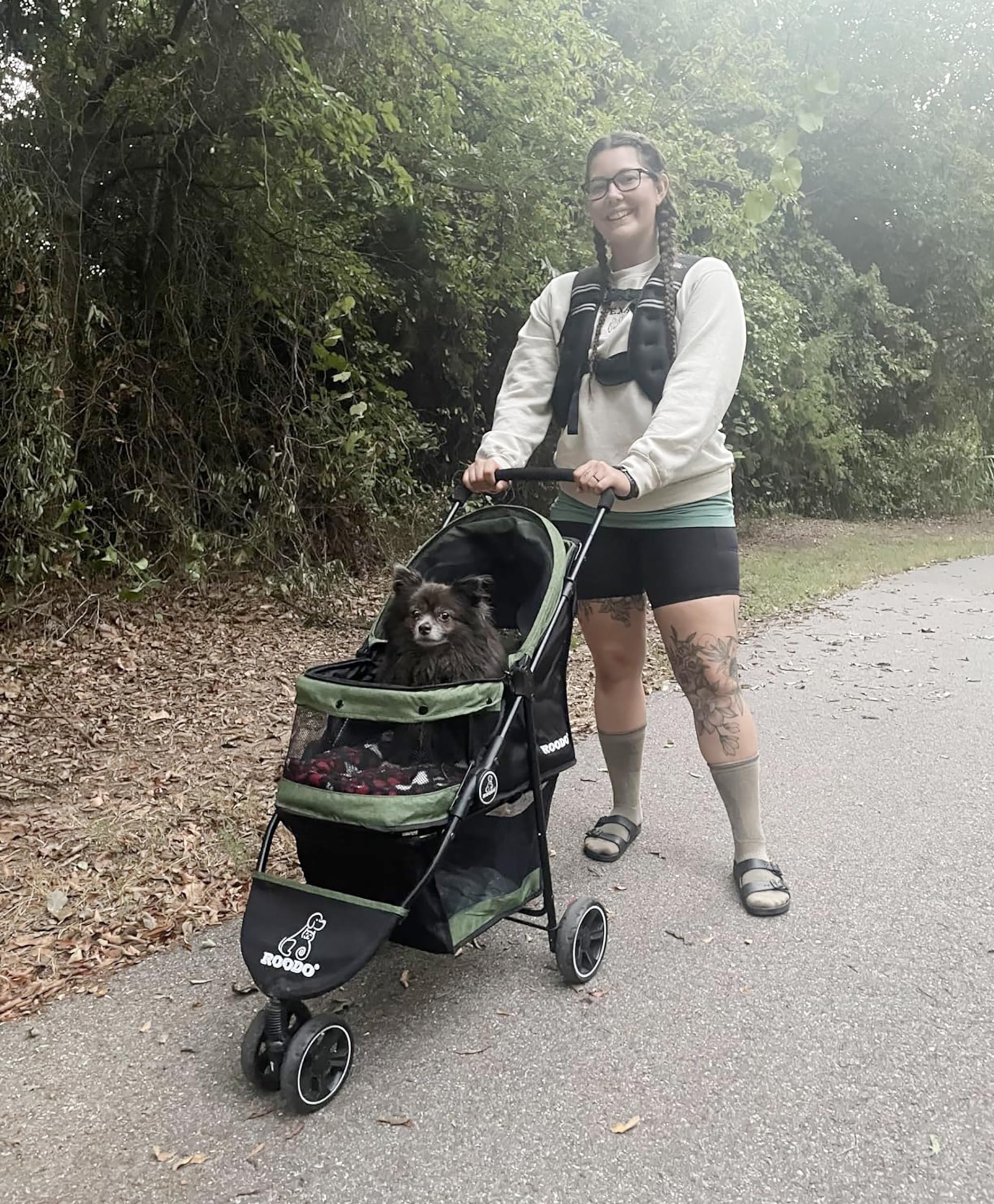 ROODO 3 Wheel Pet Stroller - Lightweight & Portable Jogger