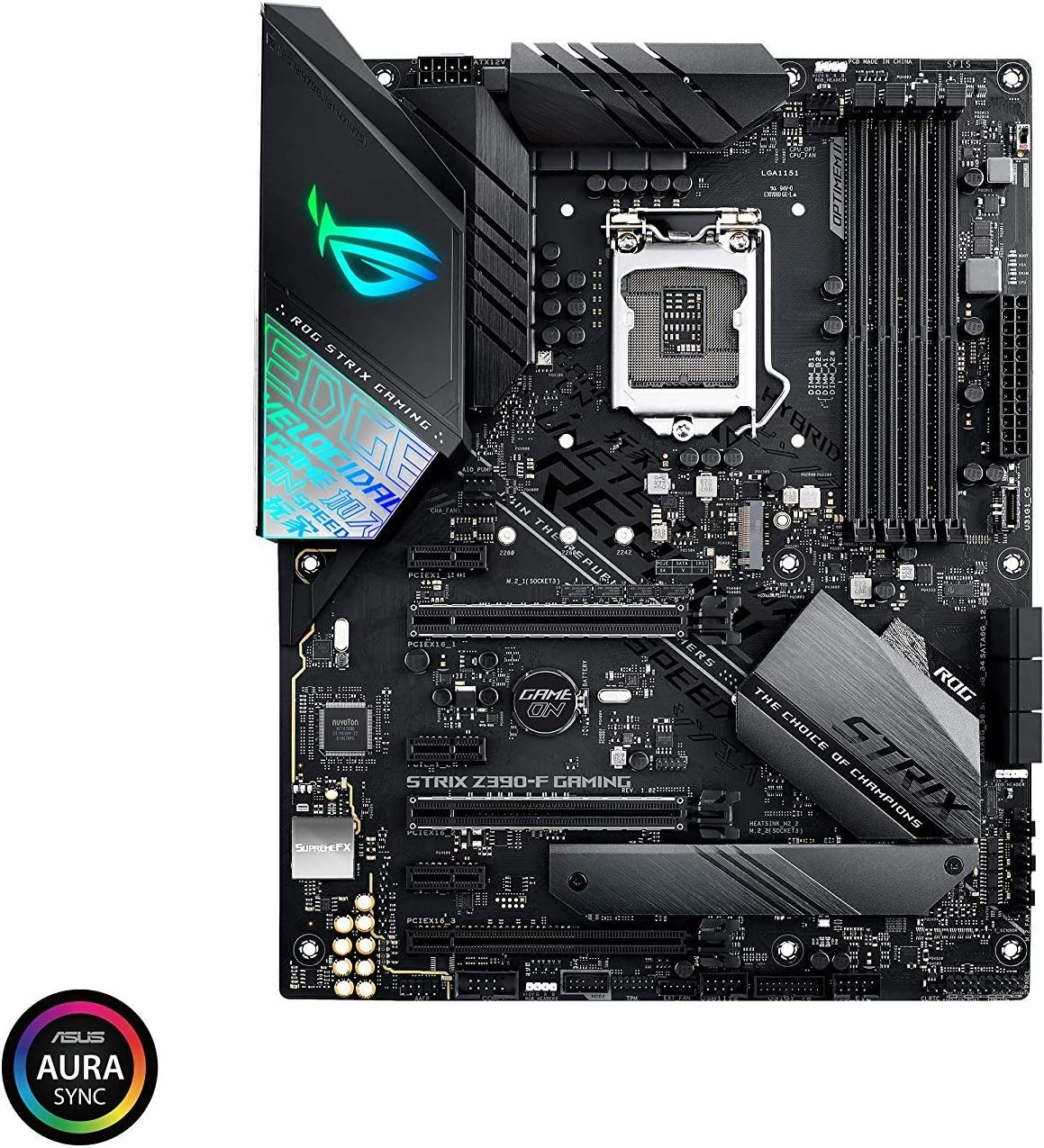 ASUS ROG Strix Z390-F Gaming Motherboard LGA1151 (Intel 8th and 9th Gen) ATX DDR4 DP HDMI M.2 USB 3.1 Gen2 Gigabit LAN