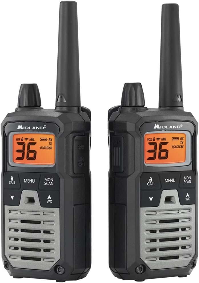 Midland T290VP4 High Powered GMRS Two Way Radios - 8 Pack Bundle w/Headsets & Chargers