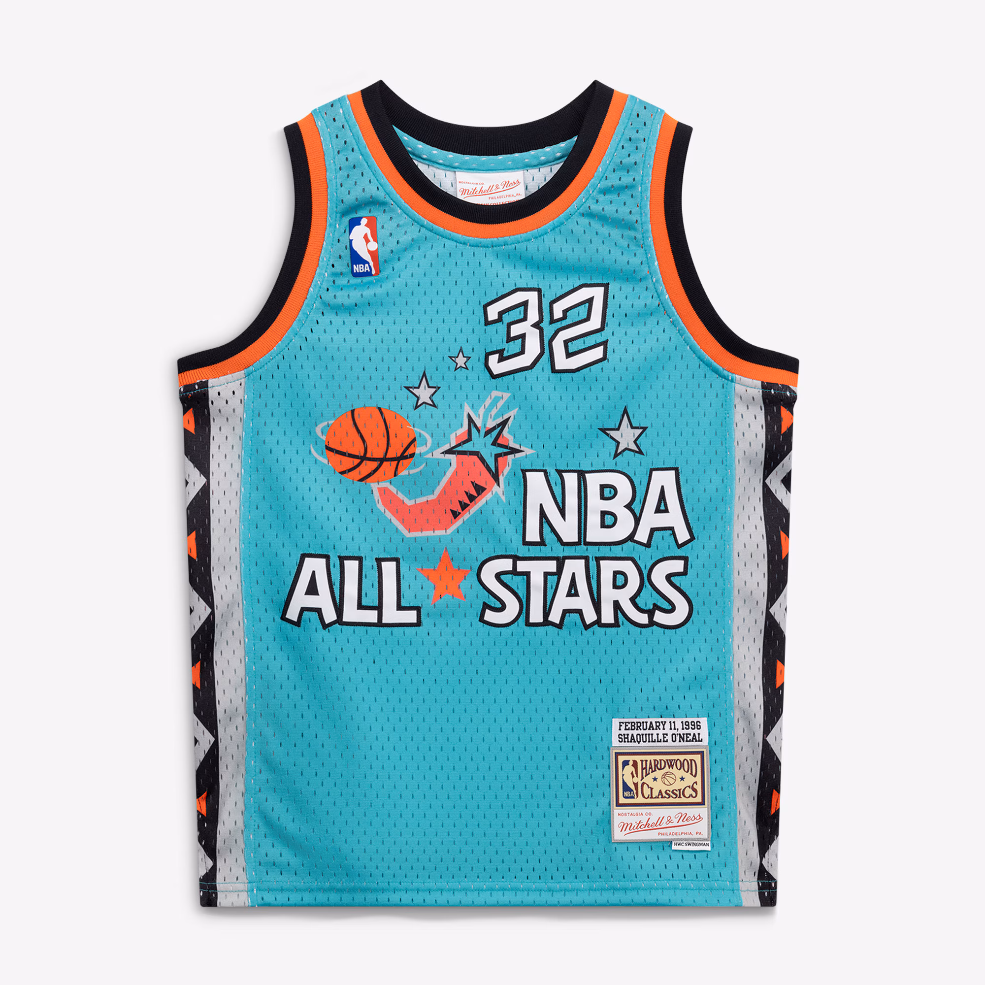 Shaquille O'Neal 1996 NBA All-Star Game Mitchell & Ness Youth Hardwood Classics Swingman Jersey - Teal