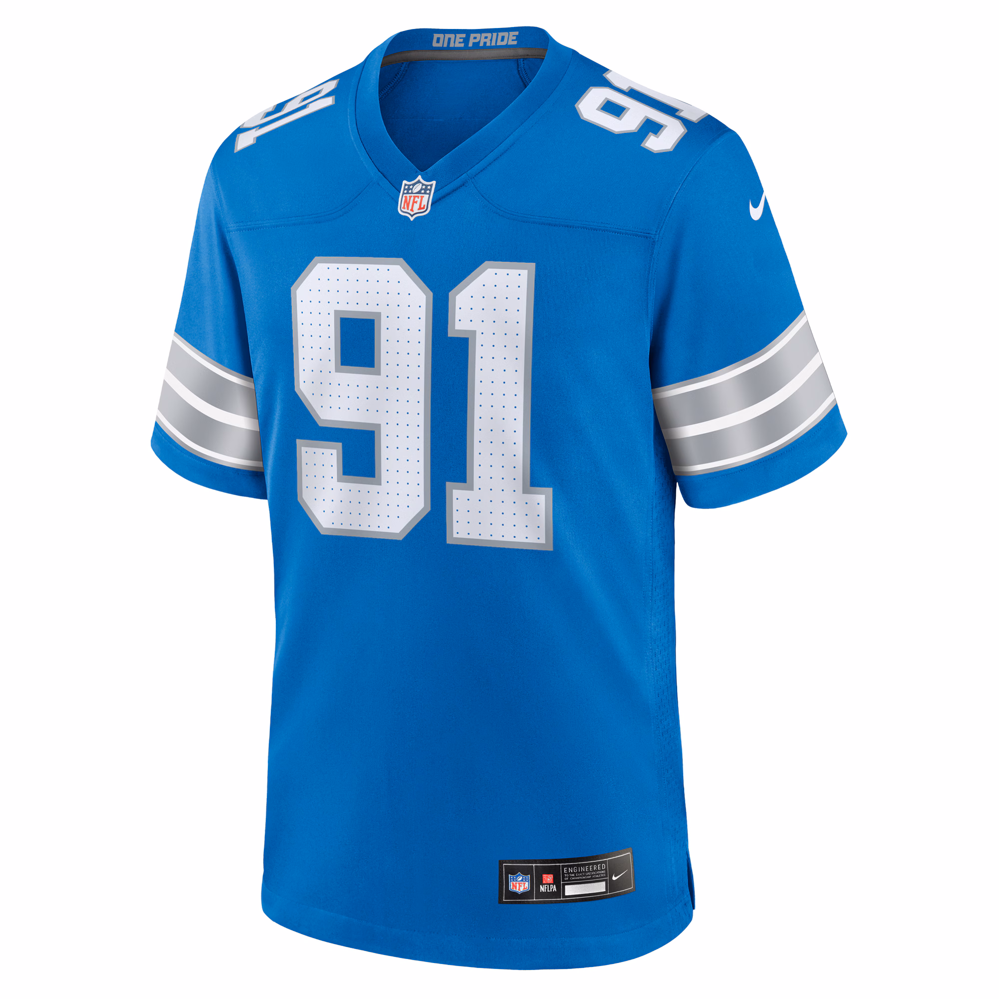 Tyleik Williams Detroit Lions Nike Team Game Jersey - Blue