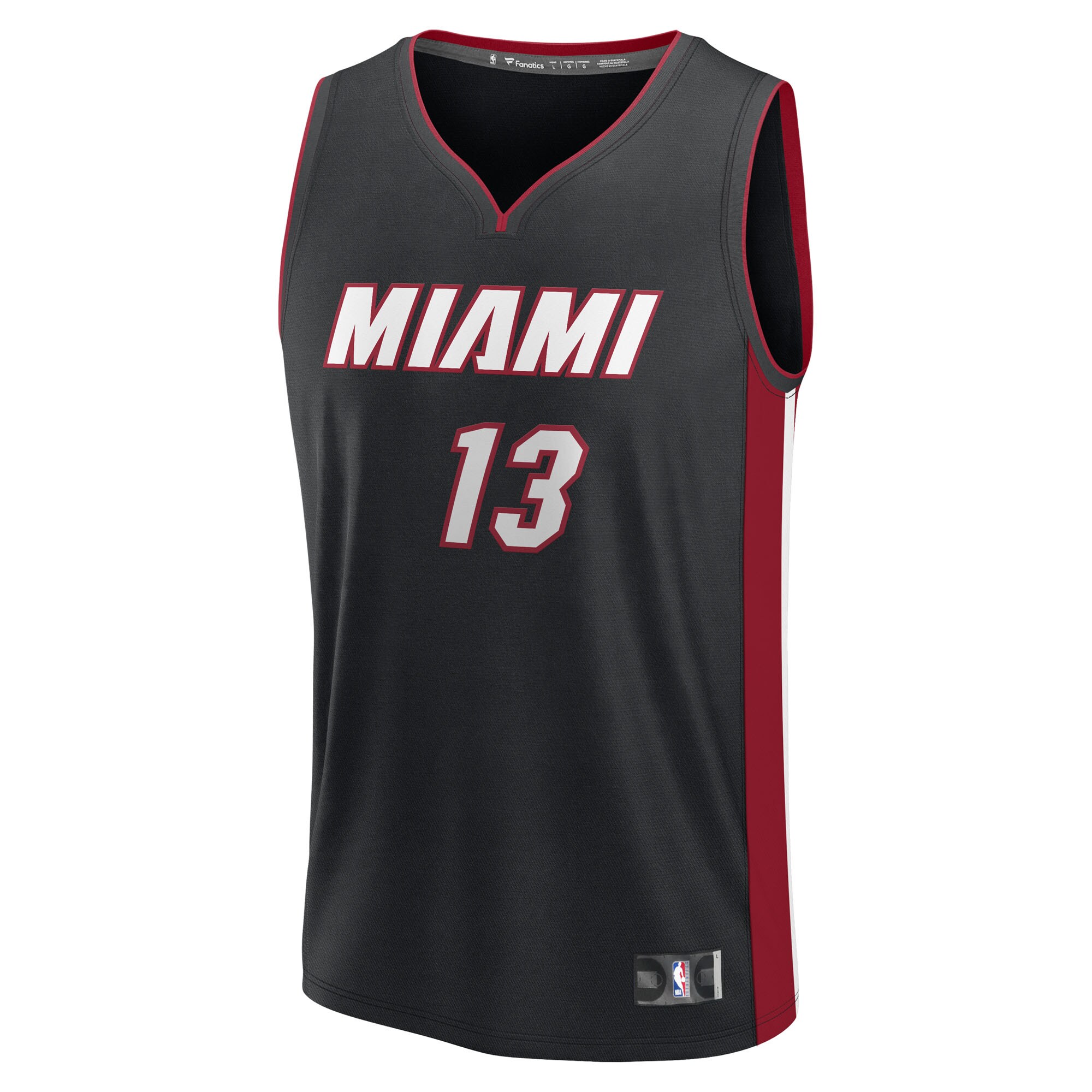 Bam Adebayo Miami Heat Fanatics Youth Fast Break Replica Player Jersey - Black - Icon Edition