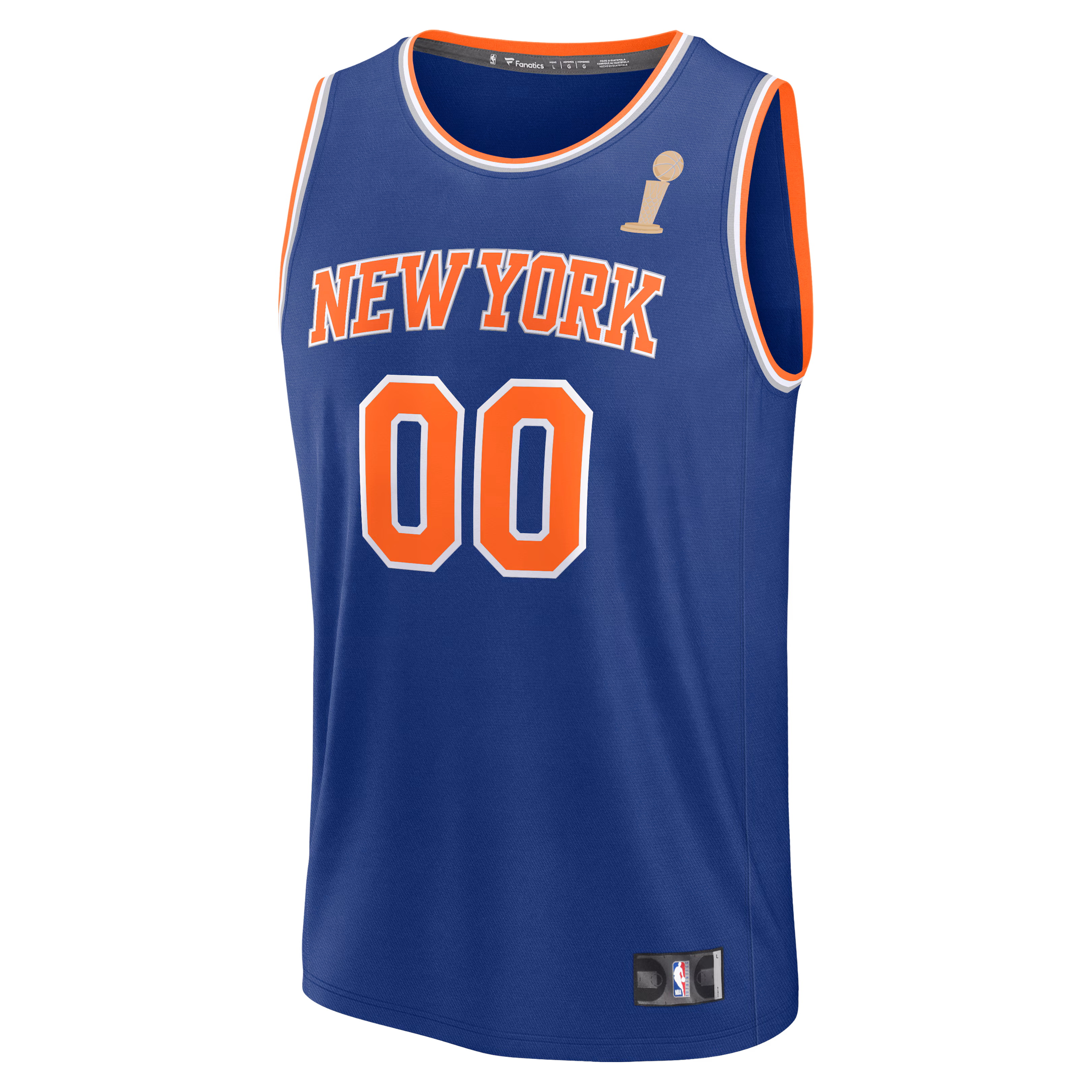 New York Knicks Fanatics Youth 2026 NBA Finals Fast Break Custom Jersey - Icon Edition - Blue
