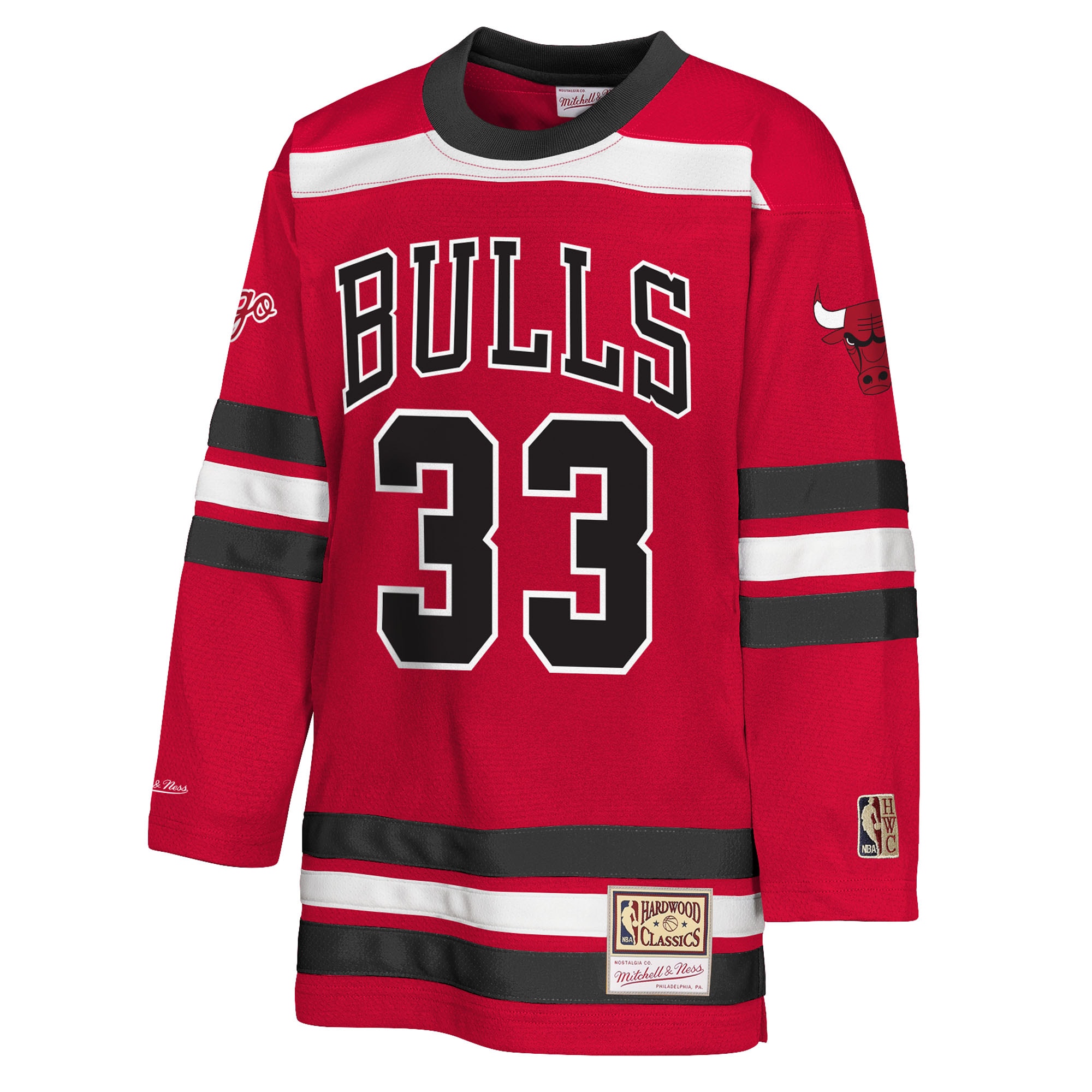 Scottie Pippen Chicago Bulls Mitchell & Ness Youth Maxxed Out 2.0 Fashion Hockey Jersey - Red