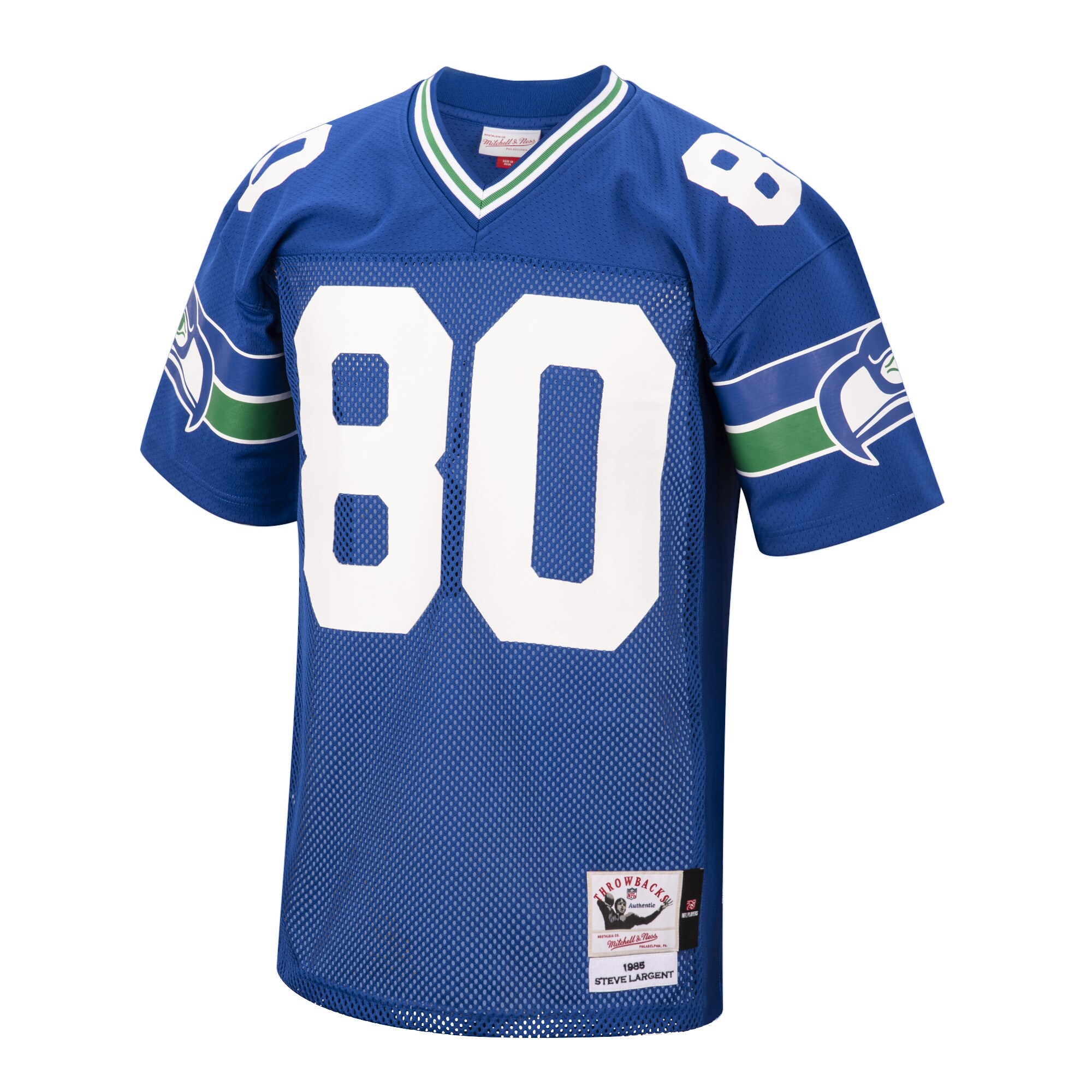 Steve Largent Seattle Seahawks 1985 Mitchell & Ness Authentic Throwback Retired Player Jersey - Royal