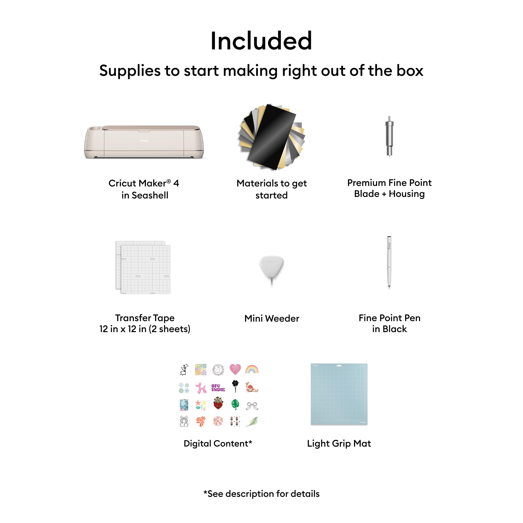 CRICUT Maker 4 - Smart Cutting Machine with Digital Bundle