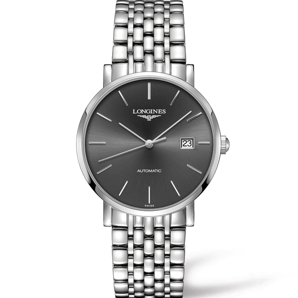 Elegant 39MM Automatic Grey Dial Stainless Steel Watch L49104726
