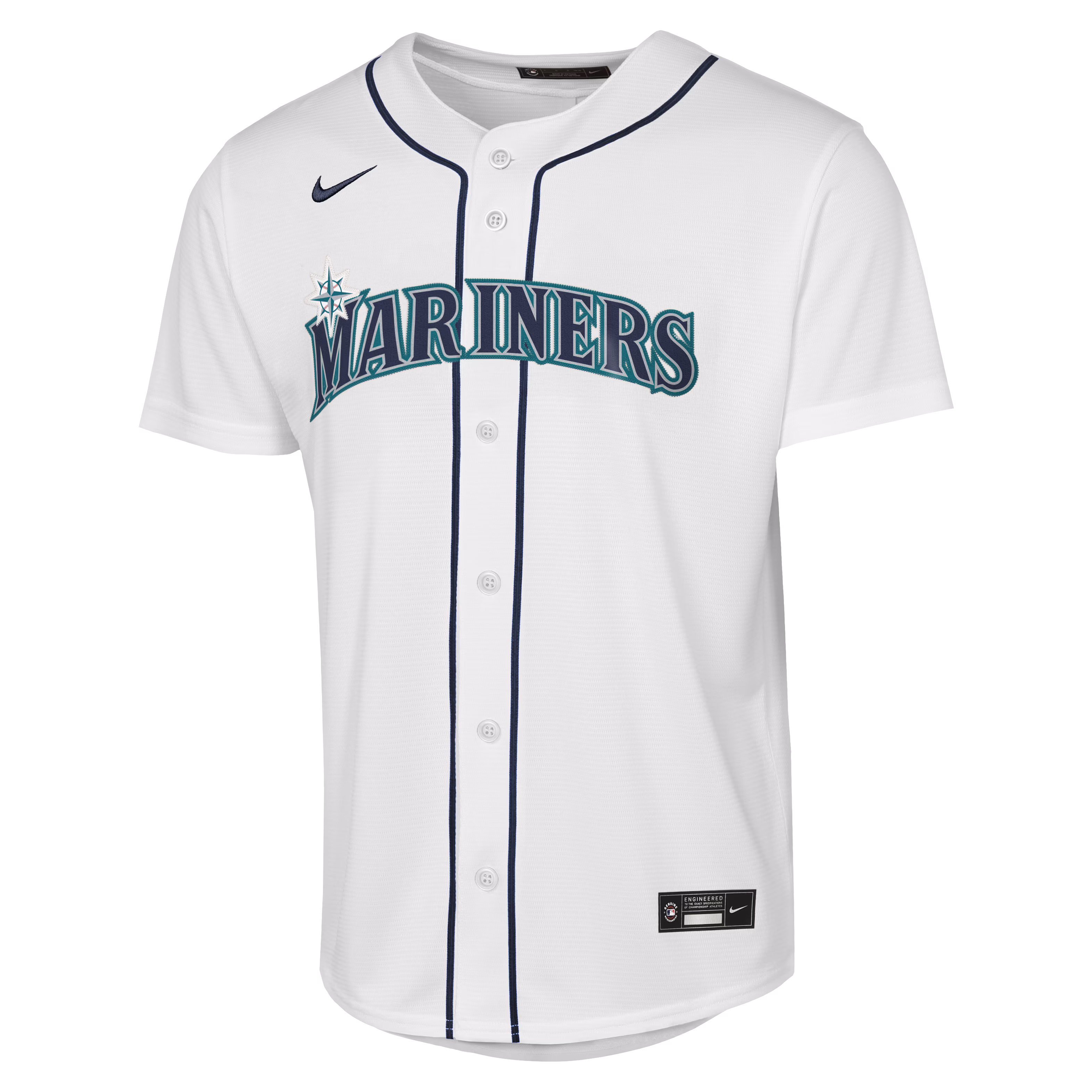 Bryan Woo Seattle Mariners Nike Youth Home Baseline Jersey - White