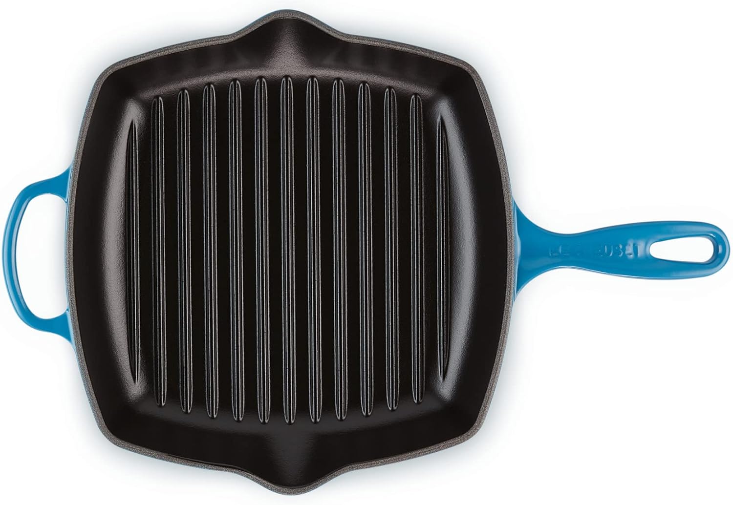 Le Creuset Enameled Cast Iron Signature Square Skillet Grill, 10.25